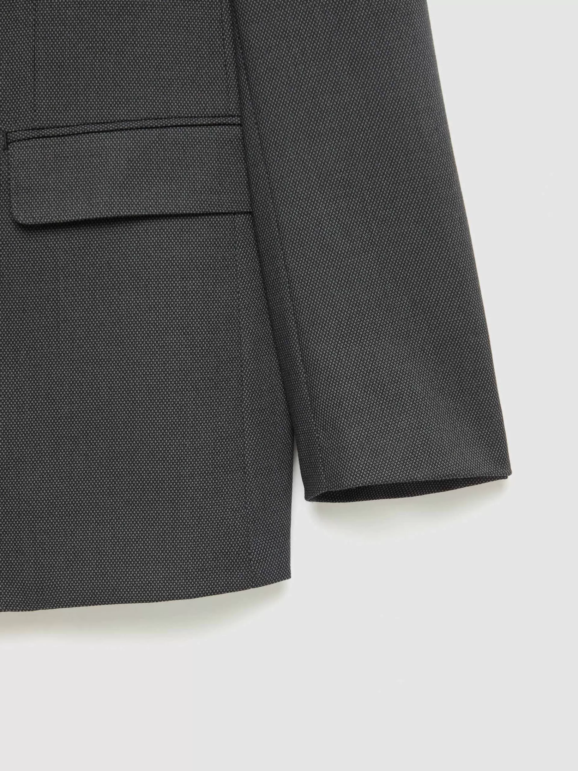 Veste costume homme Alvaro Moreno - Tissu birdseye résistant - Gris anthracite, élégance intemporelle