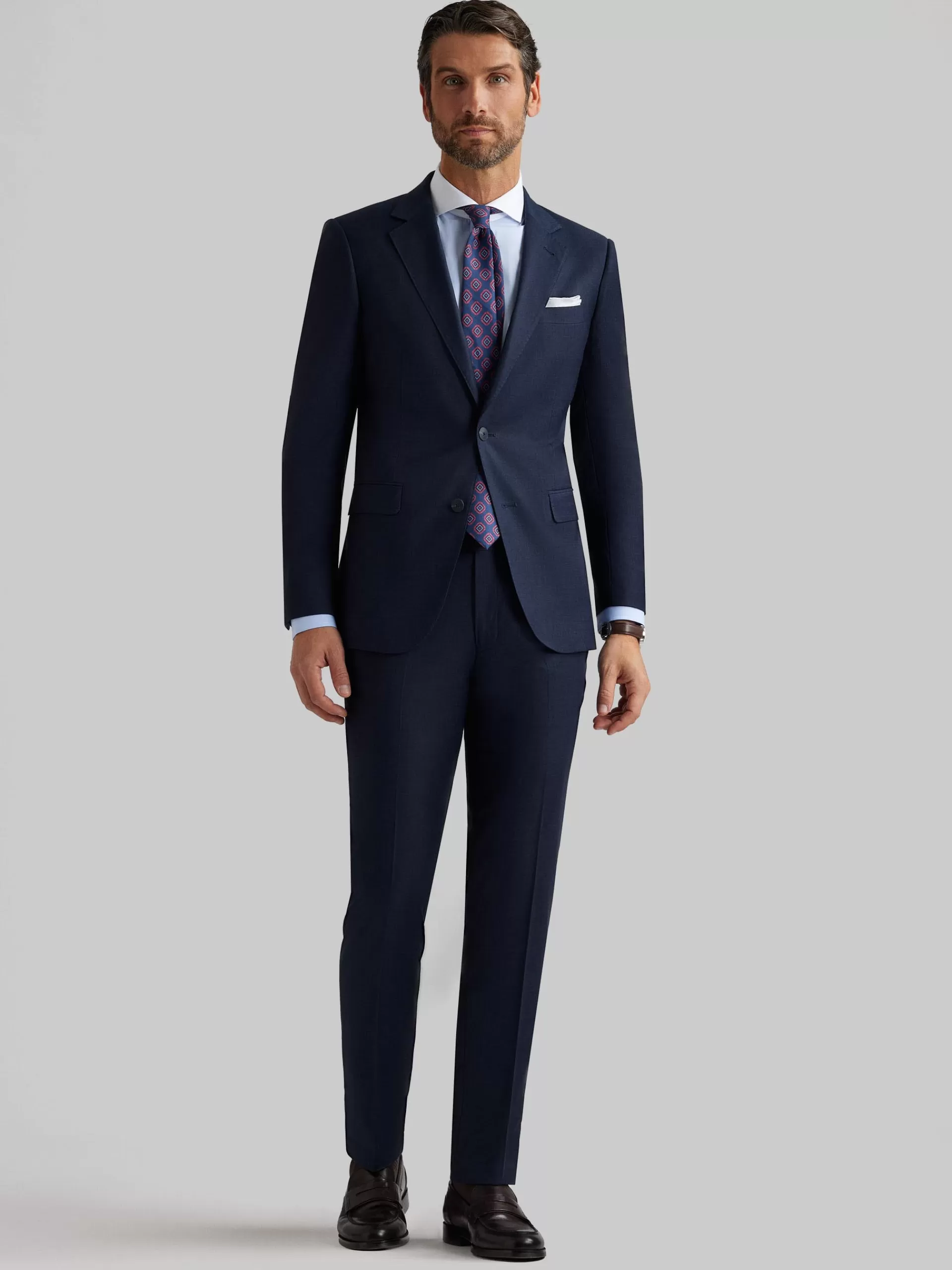 Découvrez la collection Alvaro Moreno : Veste américaine décontractée FIL A FIL en Bleu Marine - Confort premium et style intemporel