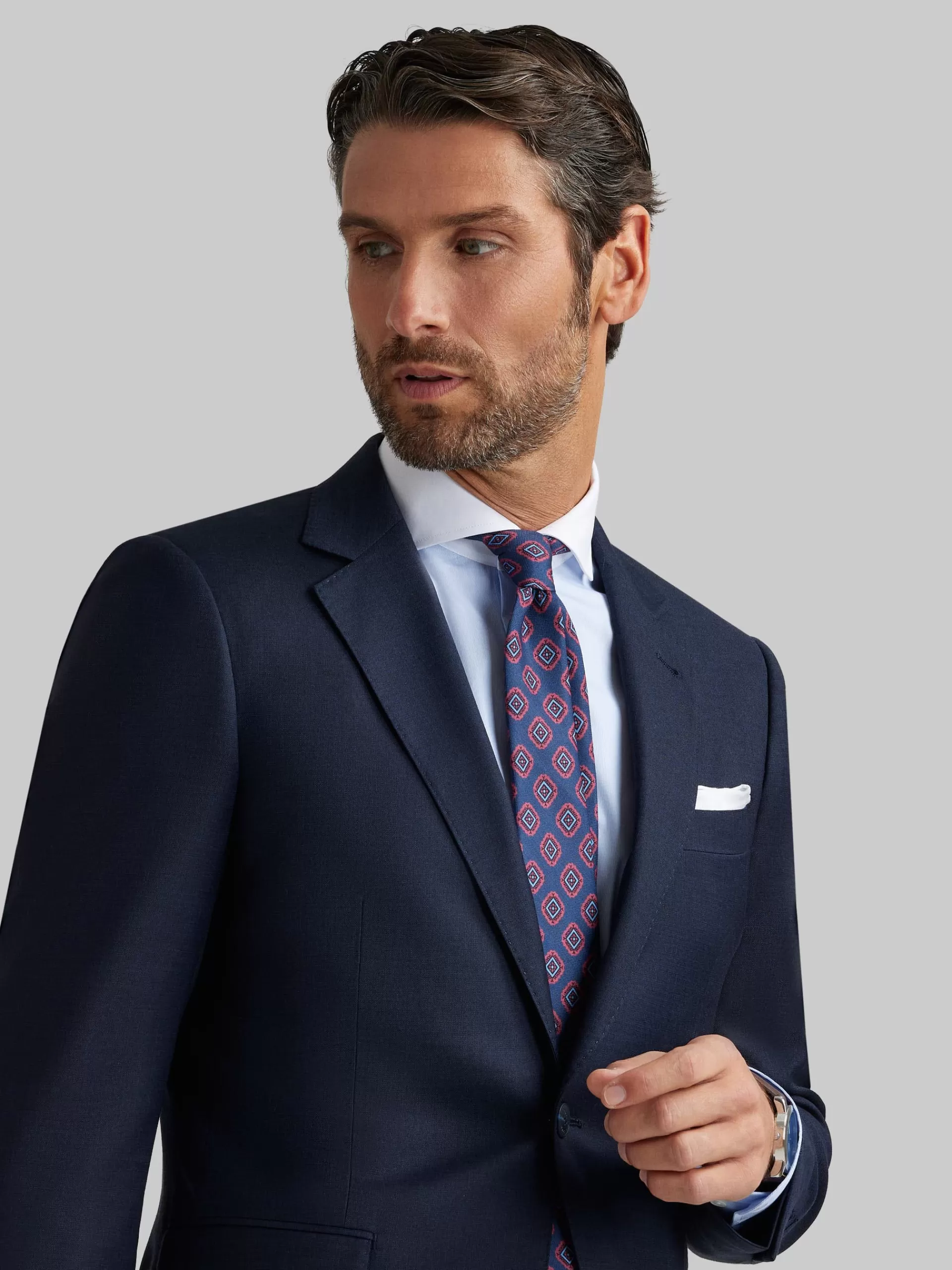Découvrez la collection Alvaro Moreno : Veste américaine décontractée FIL A FIL en Bleu Marine - Confort premium et style intemporel