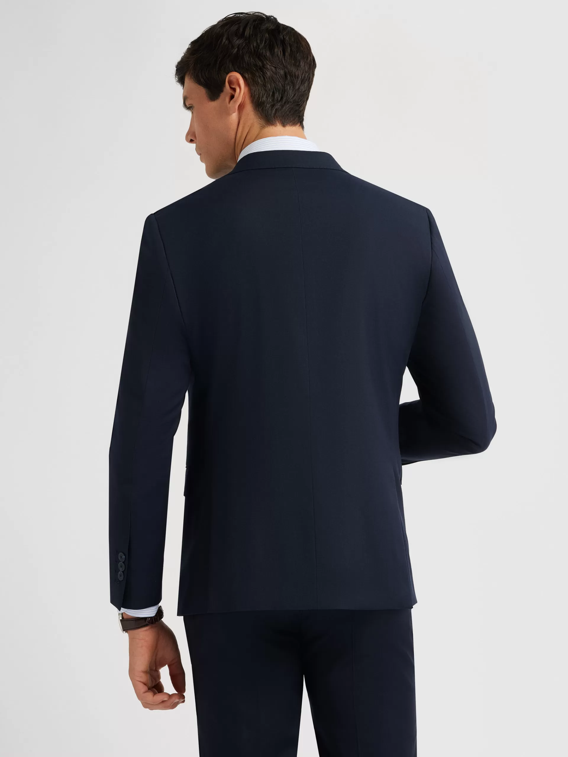 Veste en twill Americana bleu marine – Collection exclusive Alvaro Moreno