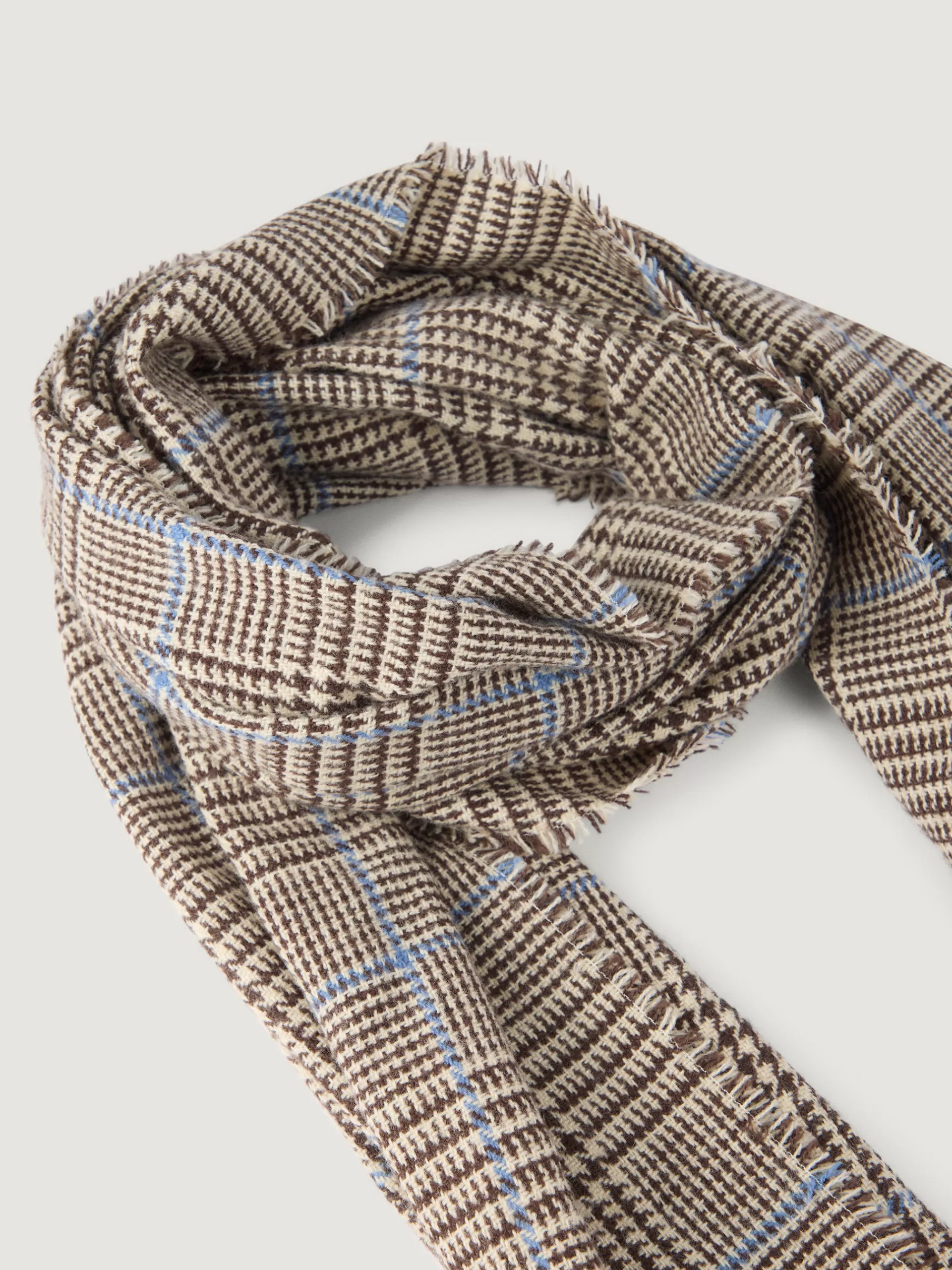 Écharpe à carreaux marron Alvaro Moreno - Modèle automne/hiver confortable en laine mélangée