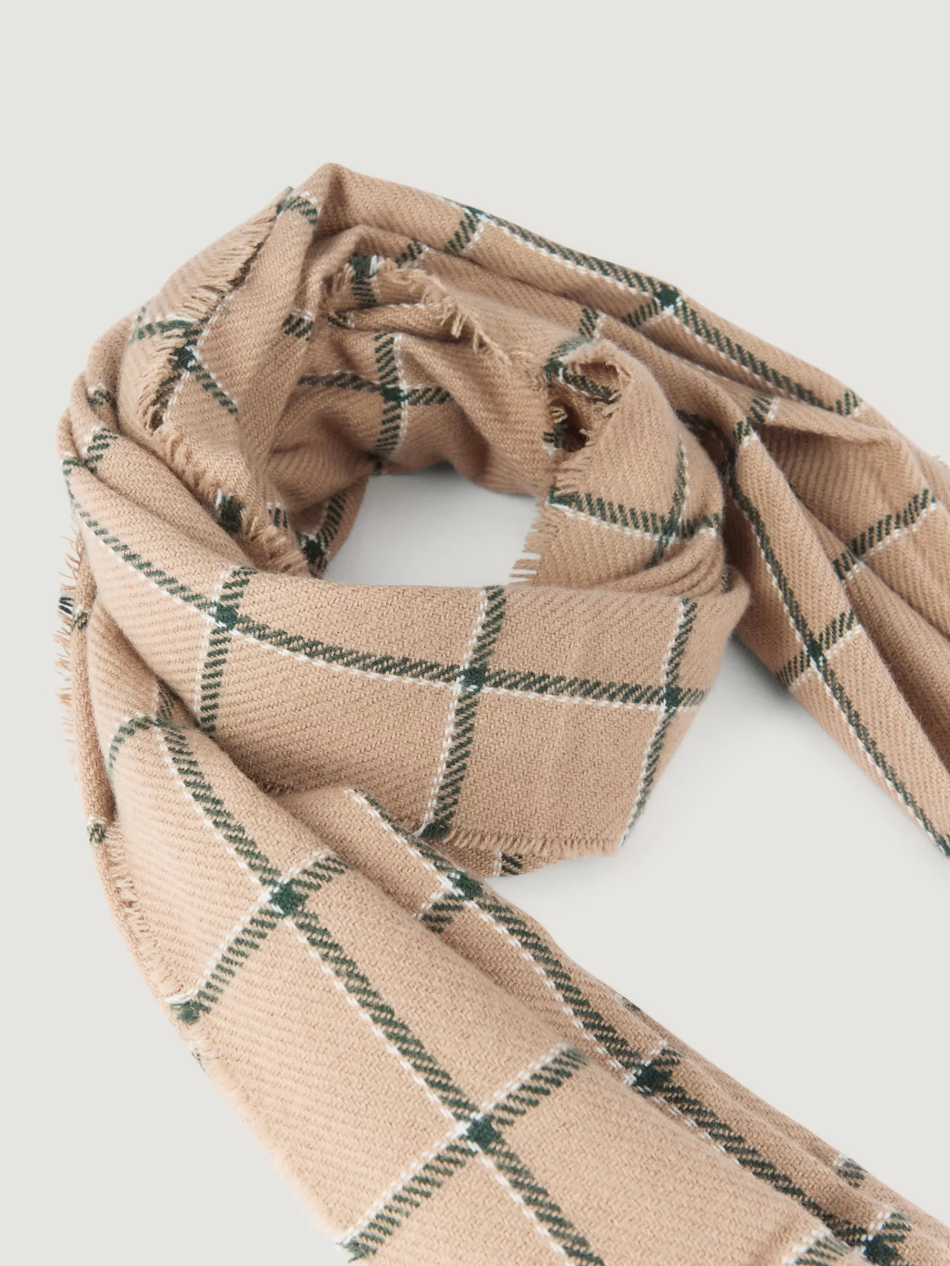 Écharpe Alvaro Moreno en laine à carreaux marron - Accessoire tendance pour l'hiver