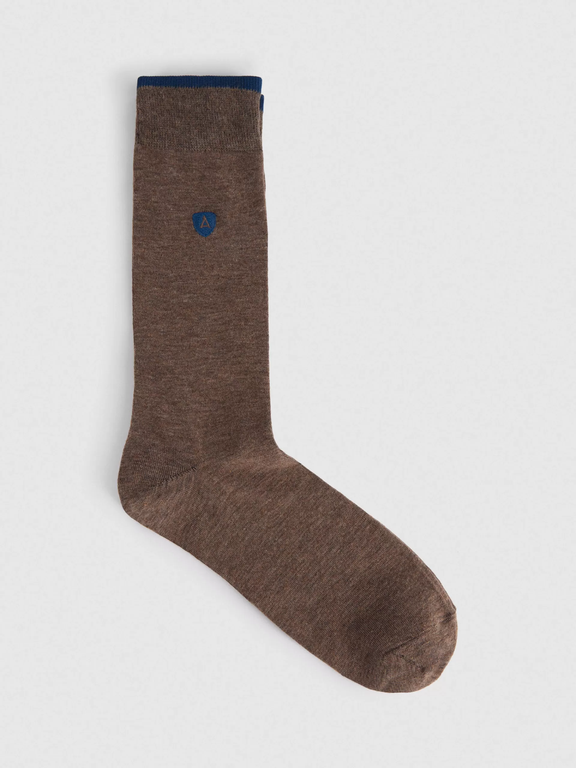 Nouvelle Collection Alvaro Moreno - Chaussettes Confortables en Laine Mérinos Brun Naturel