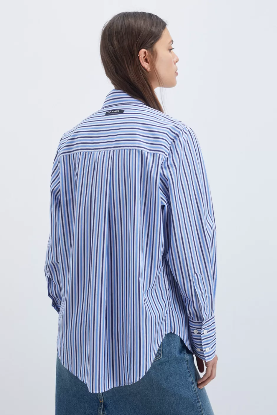 Chemise Femme Donna Roy Rogers - Modèle Mimi en Popeline à Rayures Classiques