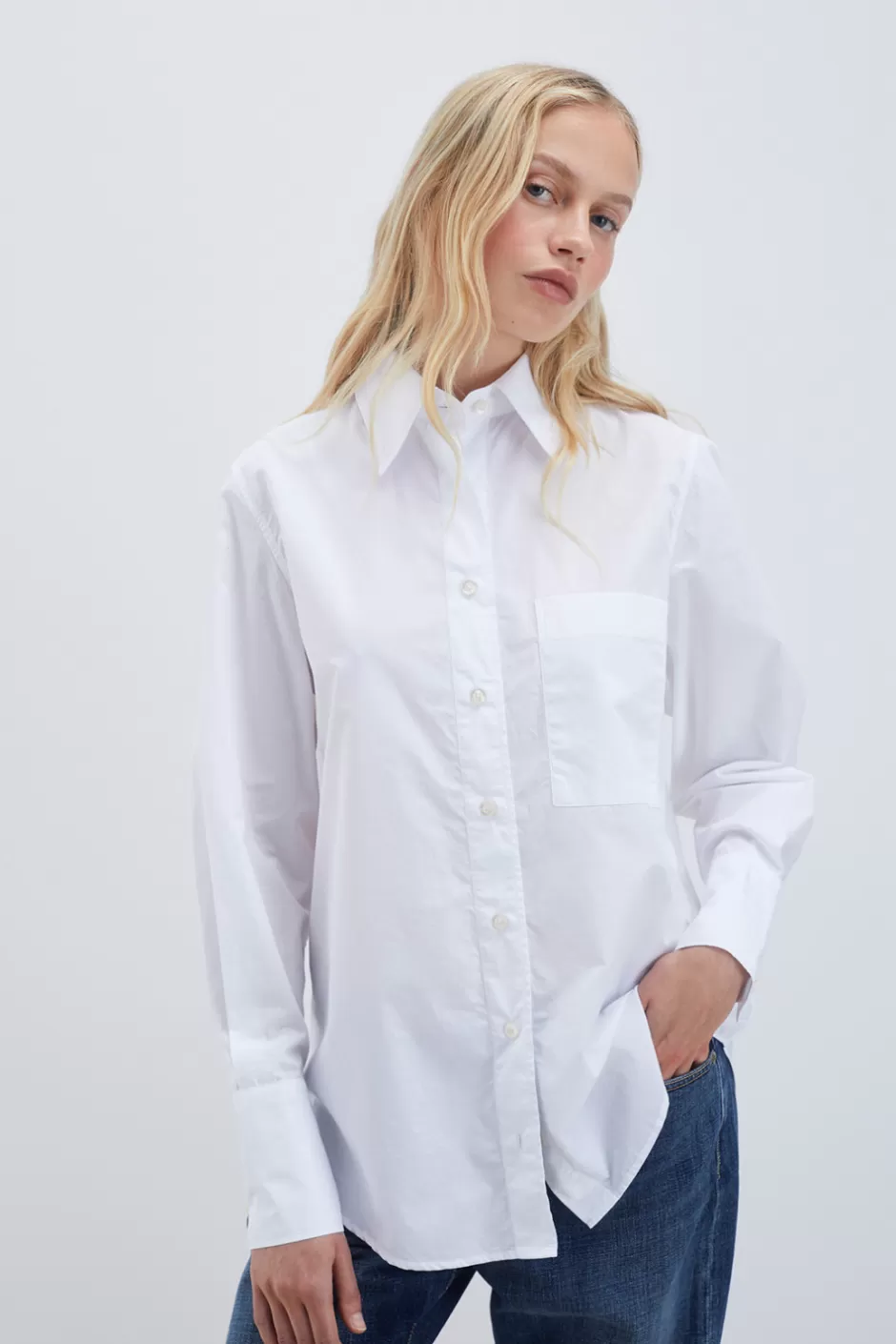 Chemise Donna Roy Rogers - Style Mimi en Popeline lavé, Détails bohèmes & Coupe intemporelle