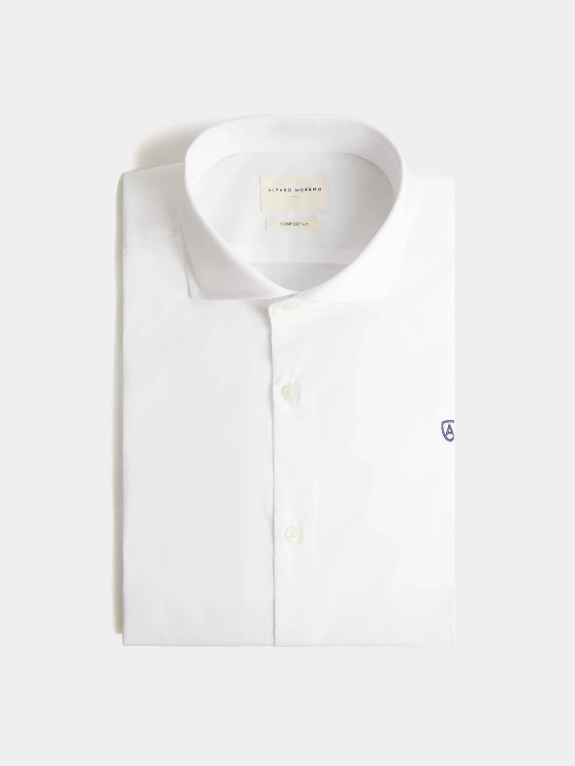 Chemise homme Alvaro Moreno en coton respirant - Coupe classique en promotion exclusive - Blanc éclatant - Confort optimal toute la journée