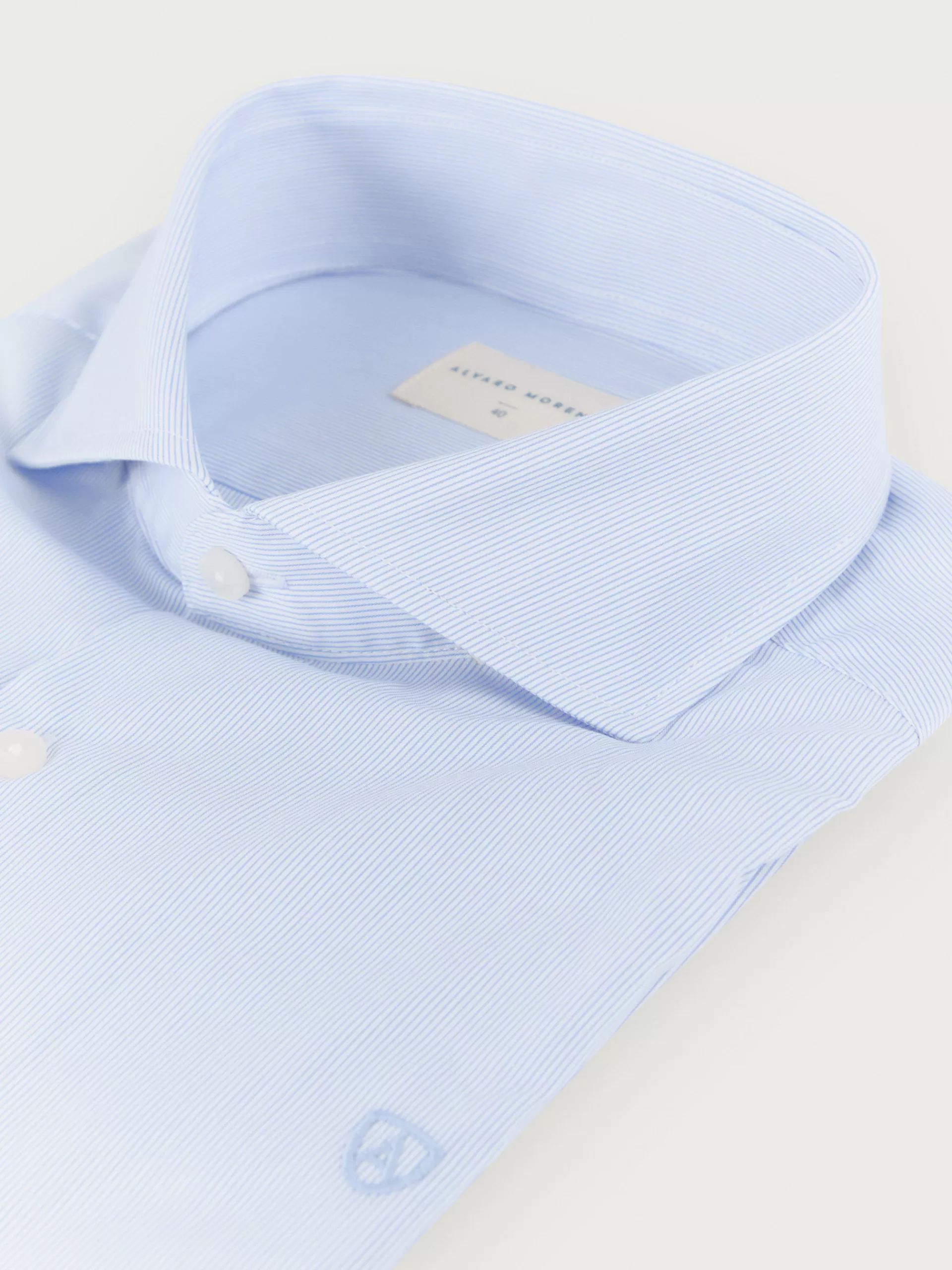 Chemise légère à rayures délicates - Bleu pastel Alvaro Moreno | Confort optimal en promo