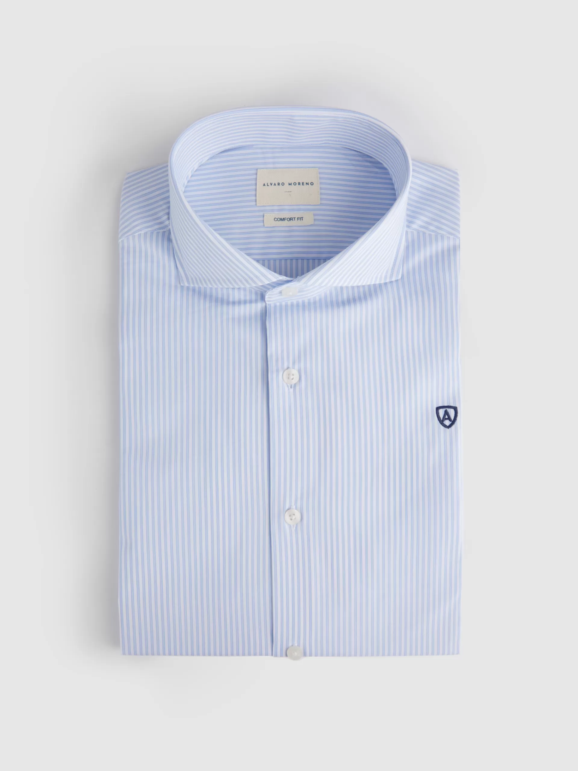 Chemise décontractée Alvaro Moreno - Rayures élégantes en bleu ciel - Soldes exclusives