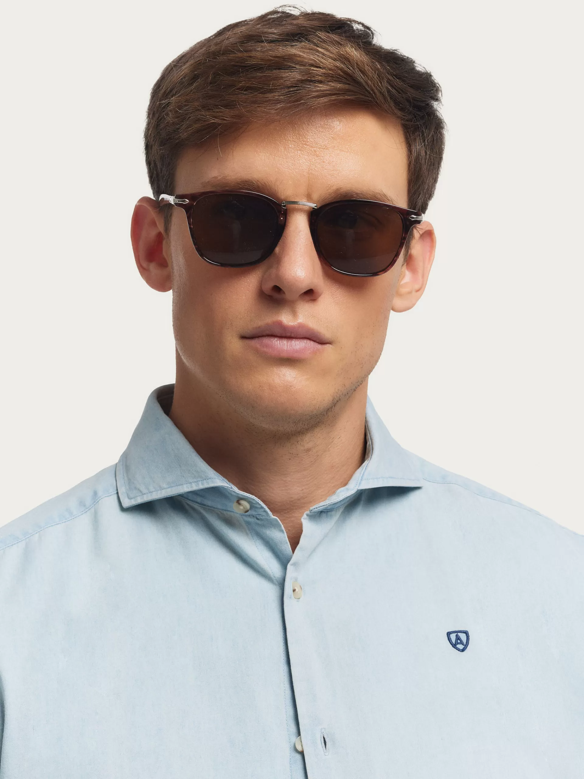 Alvaro Moreno - Chemise-Veste Denim Bleu Ciel Clair - Style Urbain Décontracté