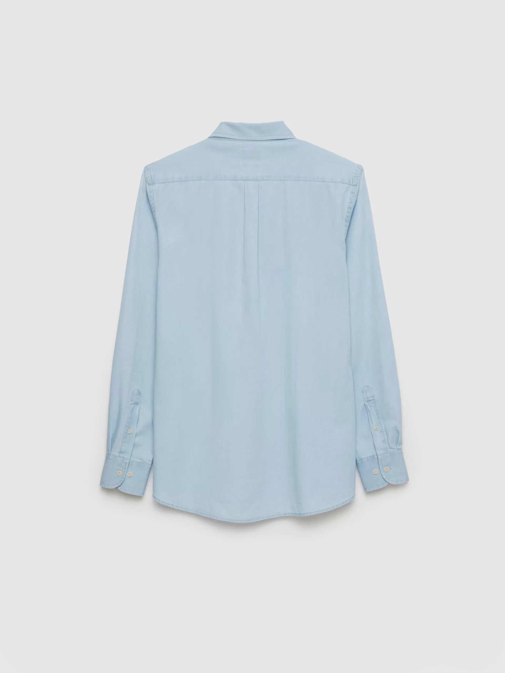 Alvaro Moreno Veste-Shirt Dénim Bleu Ciel - Style Urbain avec Détails Contrastants
