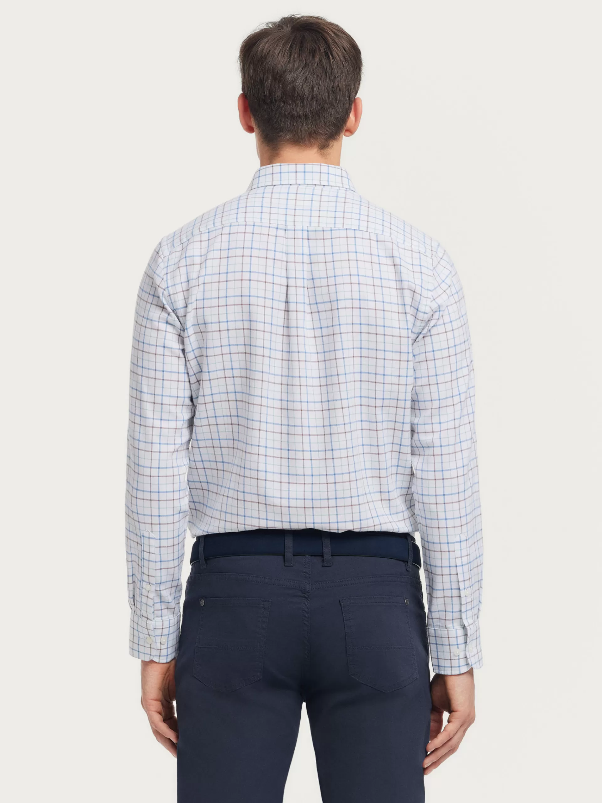 Alvaro Moreno - Chemise en flanelle douce à carreaux vert forêt - Style casual printanier pour looks décontractés