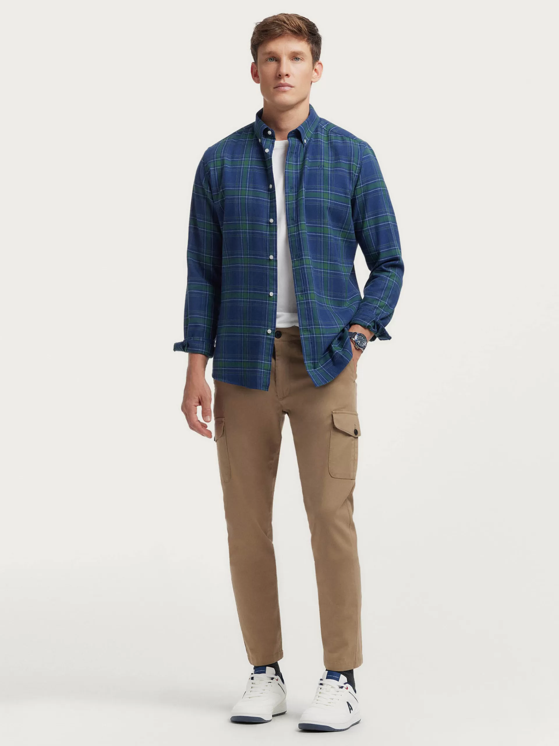 Chemise en flanelle à carreaux - Vert Forêt | Alvaro Moreno | Modèle tendance en solde