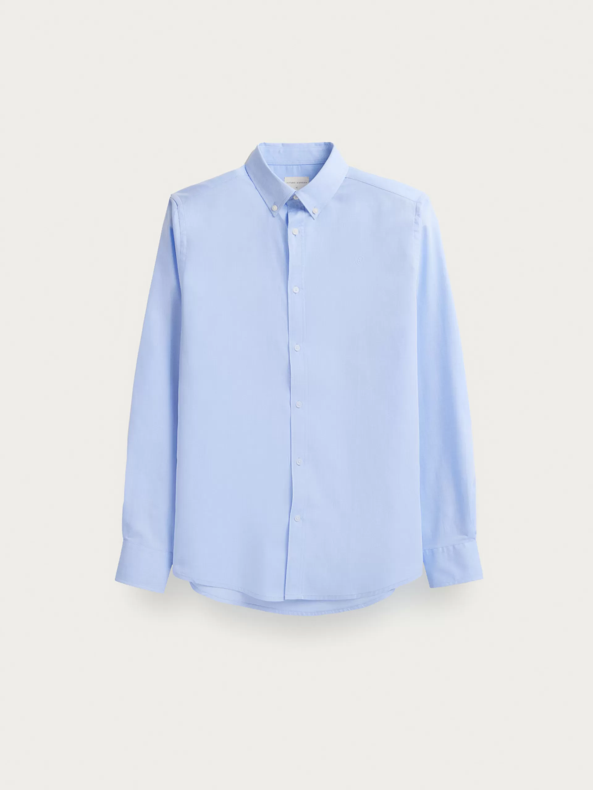 Chemise Homme Élégante en Tissu Texturé - Bleu Ciel Printanier  
Collection Microespiga par Alvaro Moreno  

Détails Texturés Subtils - Coupe Moderne Confortable  
Style Urbain Polyvalent pour Tenue Décontractée-Chic