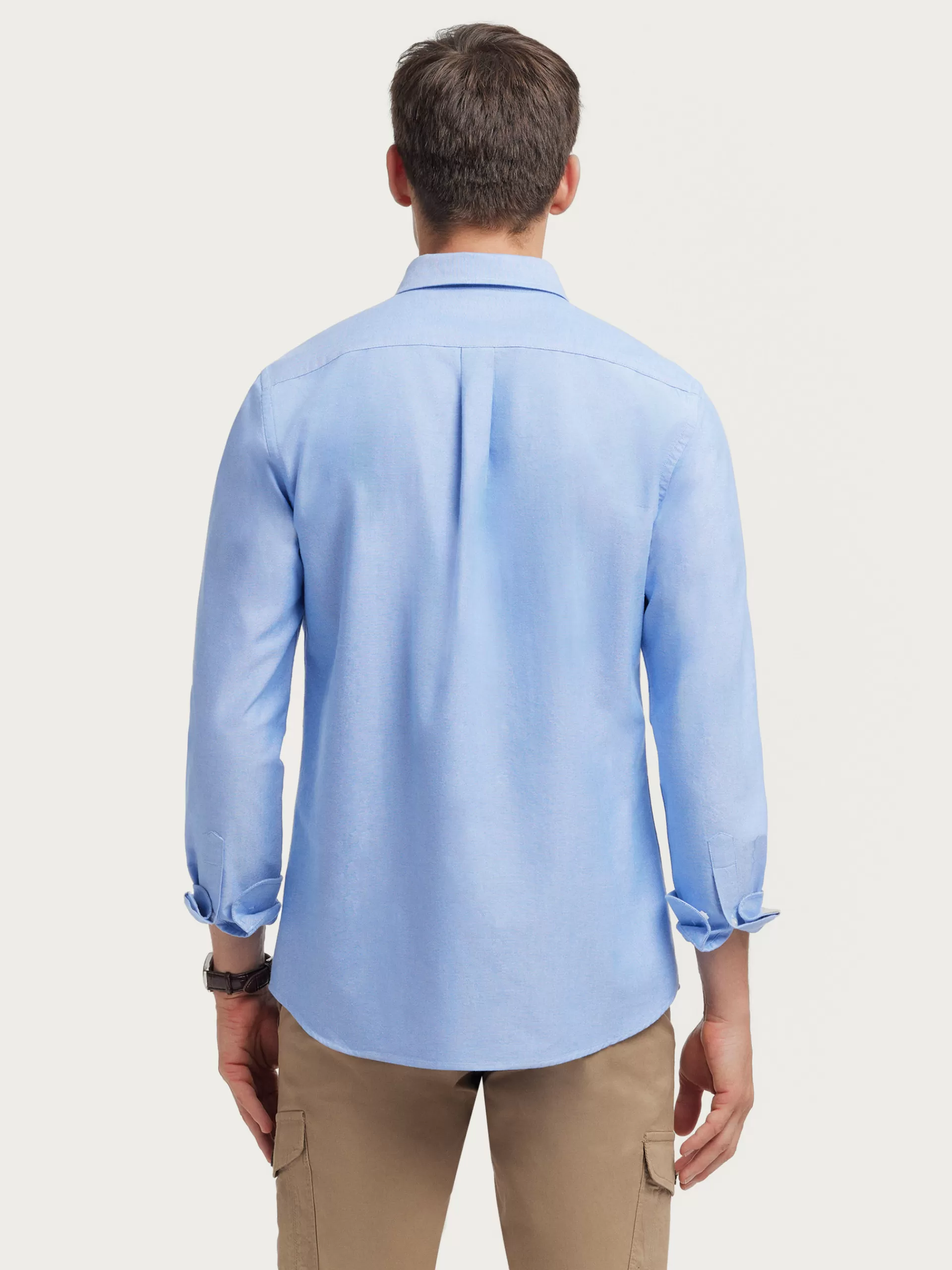 Chemise décontractée en oxford uni - Alvaro Moreno - Bleu marine | Promotion exclusive