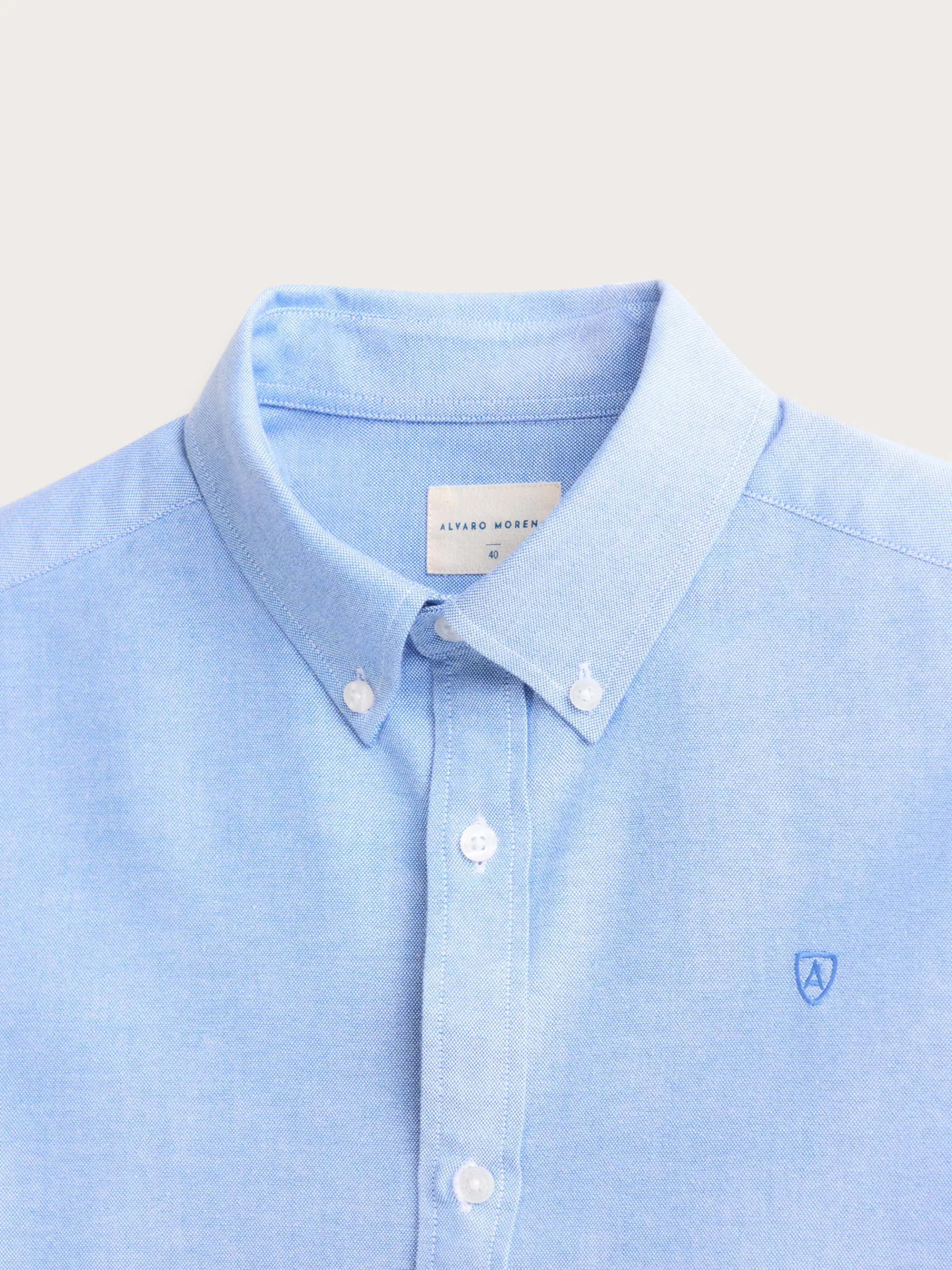 Chemise décontractée en oxford uni - Alvaro Moreno - Bleu marine | Promotion exclusive