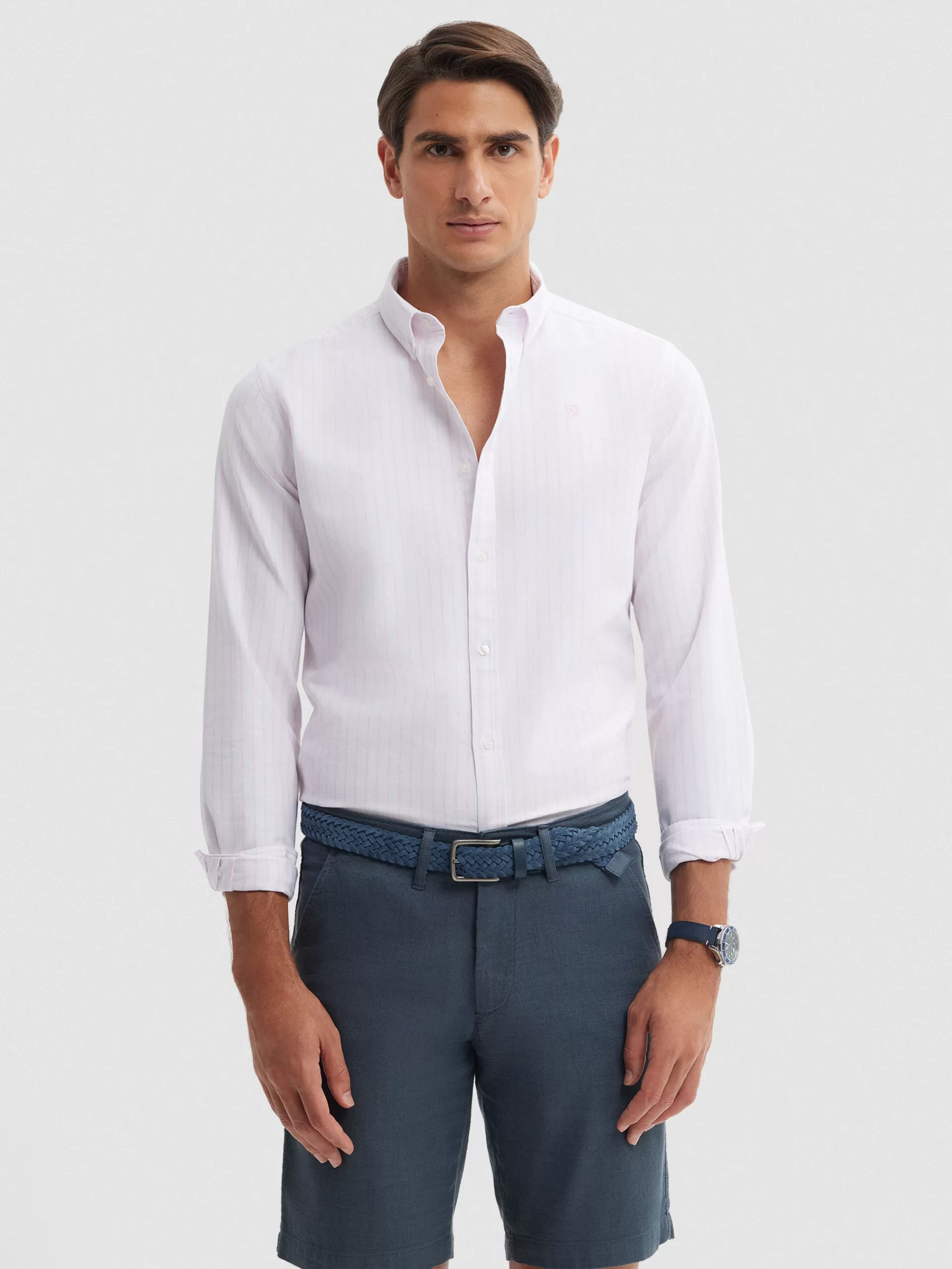 Chemise Oxford décontractée Alvaro Moreno - Rose ensoleillé, idéale pour votre garde-robe