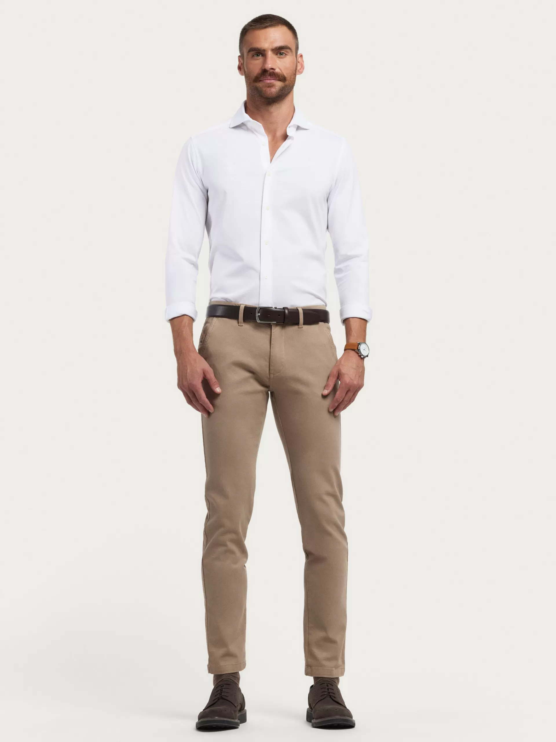 Chemise Alvaro Moreno en Maille Souple - Tendance Actuelle - Blanc Neutre Confort Optimal