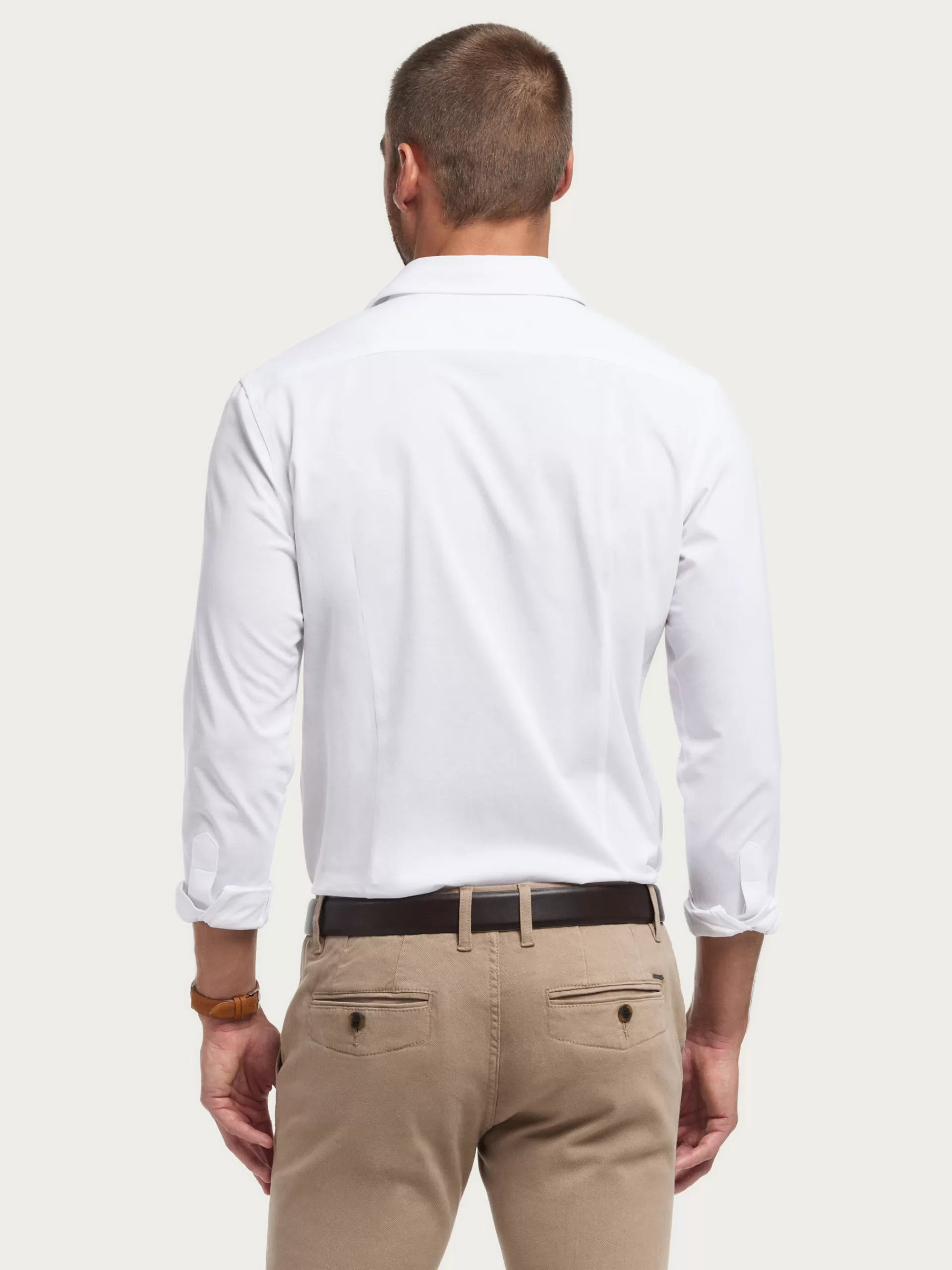 Chemise Alvaro Moreno en Maille Souple - Tendance Actuelle - Blanc Neutre Confort Optimal