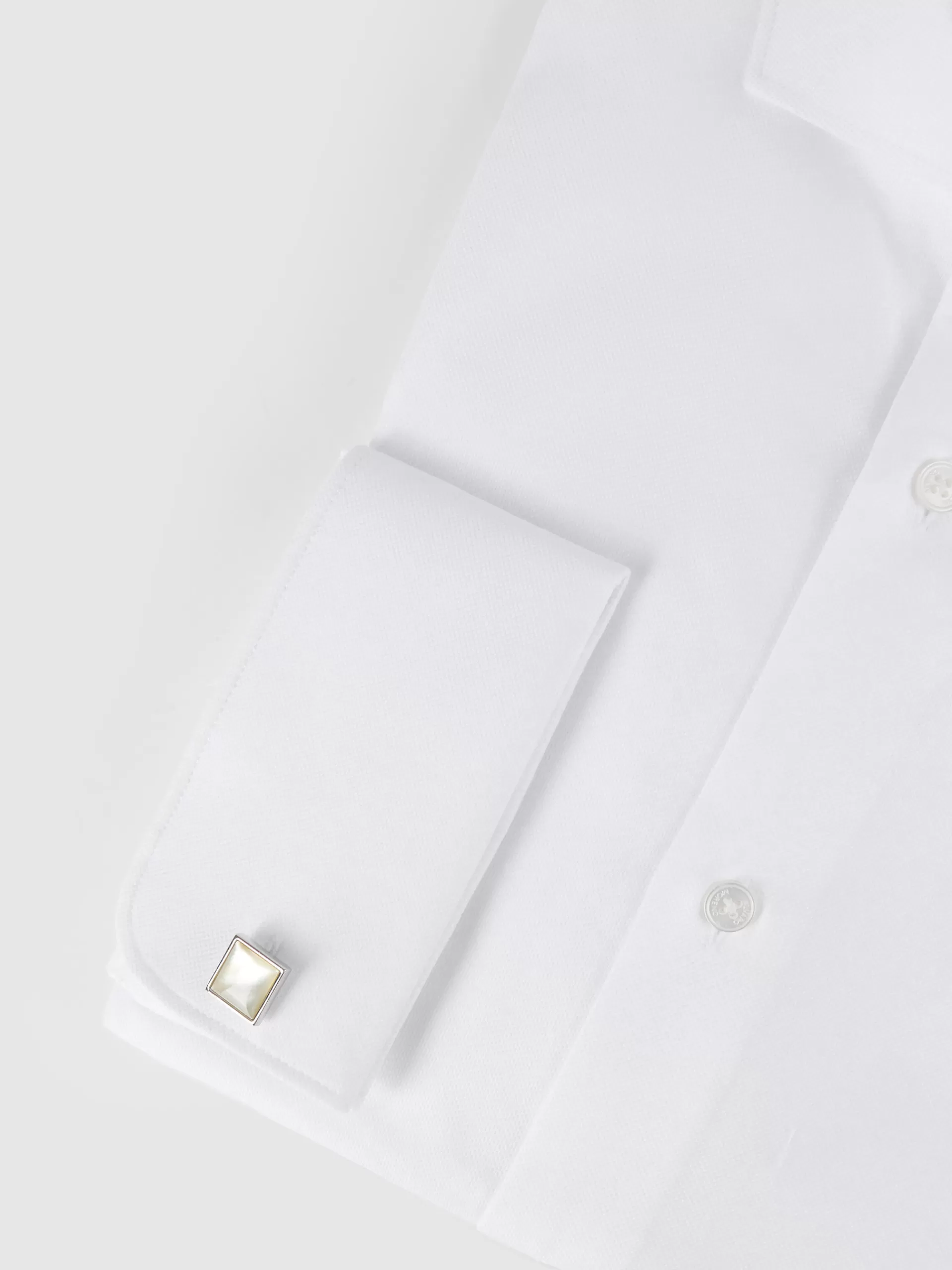 Chemise Homme Alvaro Moreno - Royal Élégante Col Classique, Manchettes Doubles en Popeline de Coton Blanc Immaculé - Style Intemporel