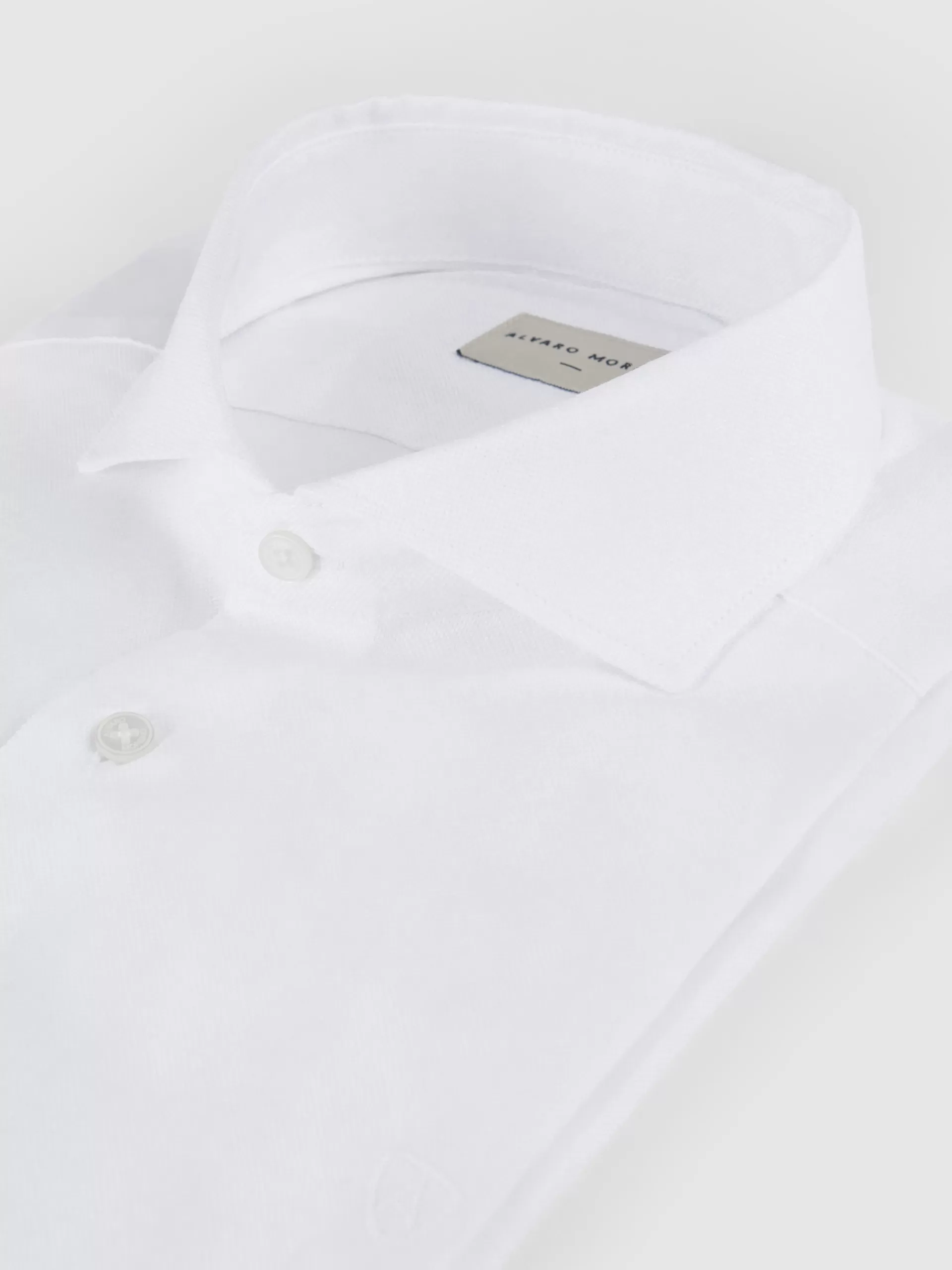 Chemise Homme Alvaro Moreno - Royal Élégante Col Classique, Manchettes Doubles en Popeline de Coton Blanc Immaculé - Style Intemporel