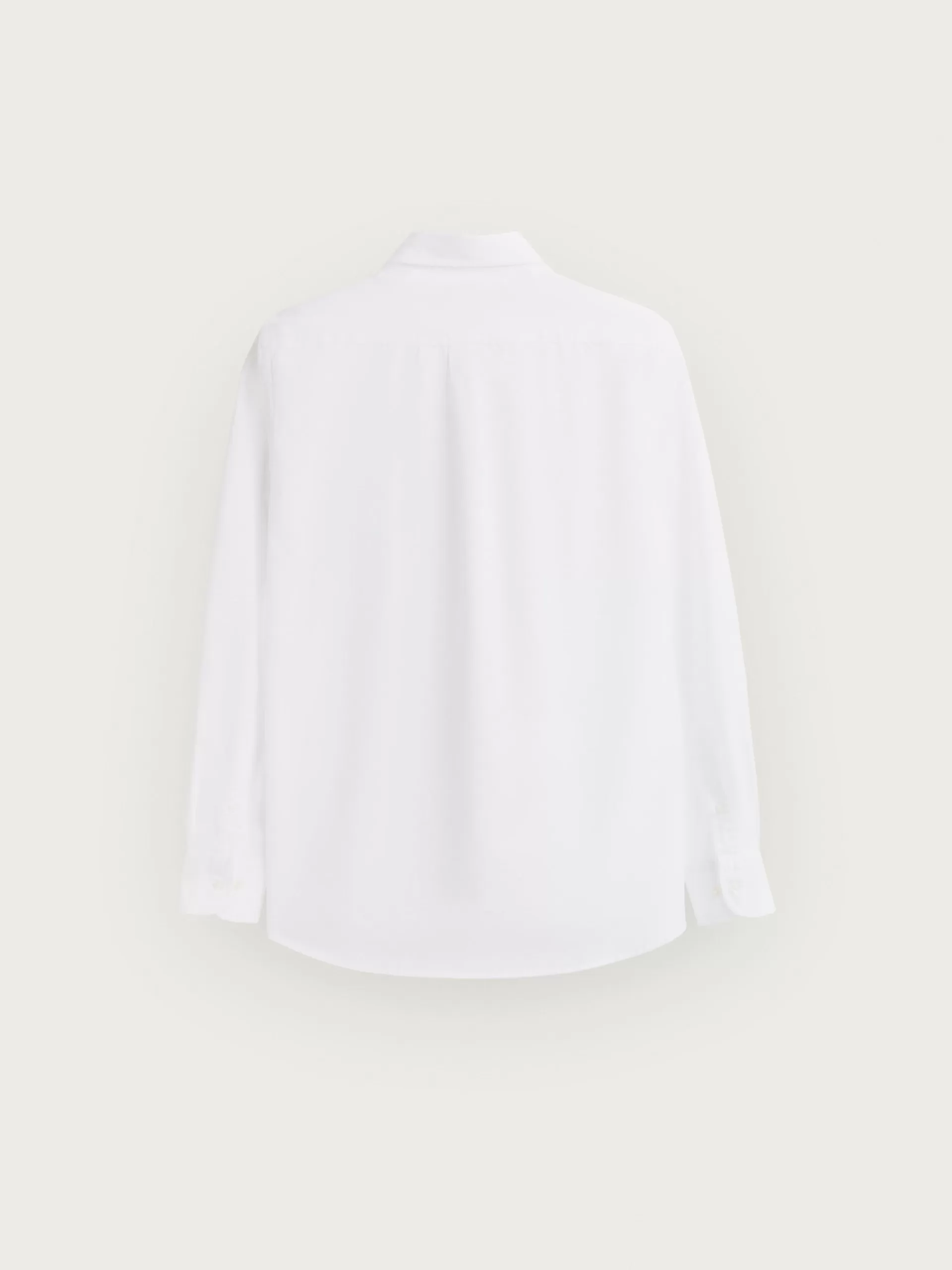 Chemise décontractée Alvaro Moreno en twill teint uni - Blanc pur pour un style intemporel
