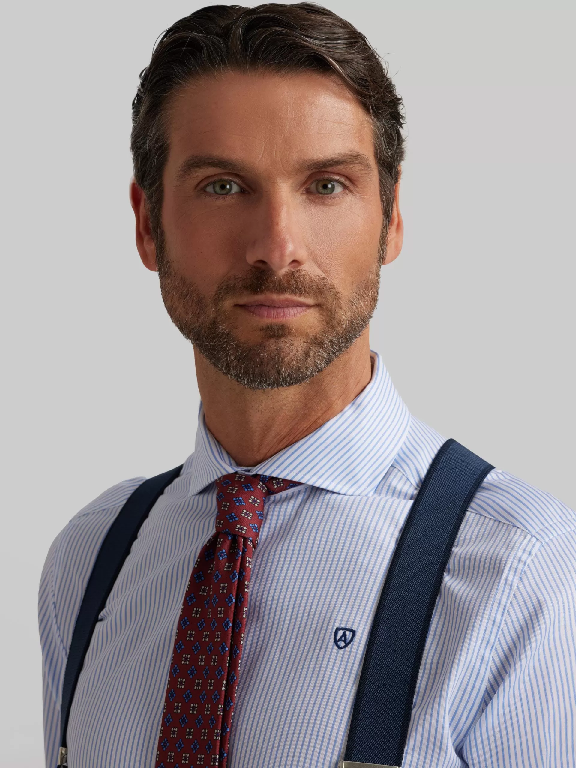 Chemise élégante à rayures bleu ciel Alvaro Moreno - Coupe moderne pour un style sophistiqué
