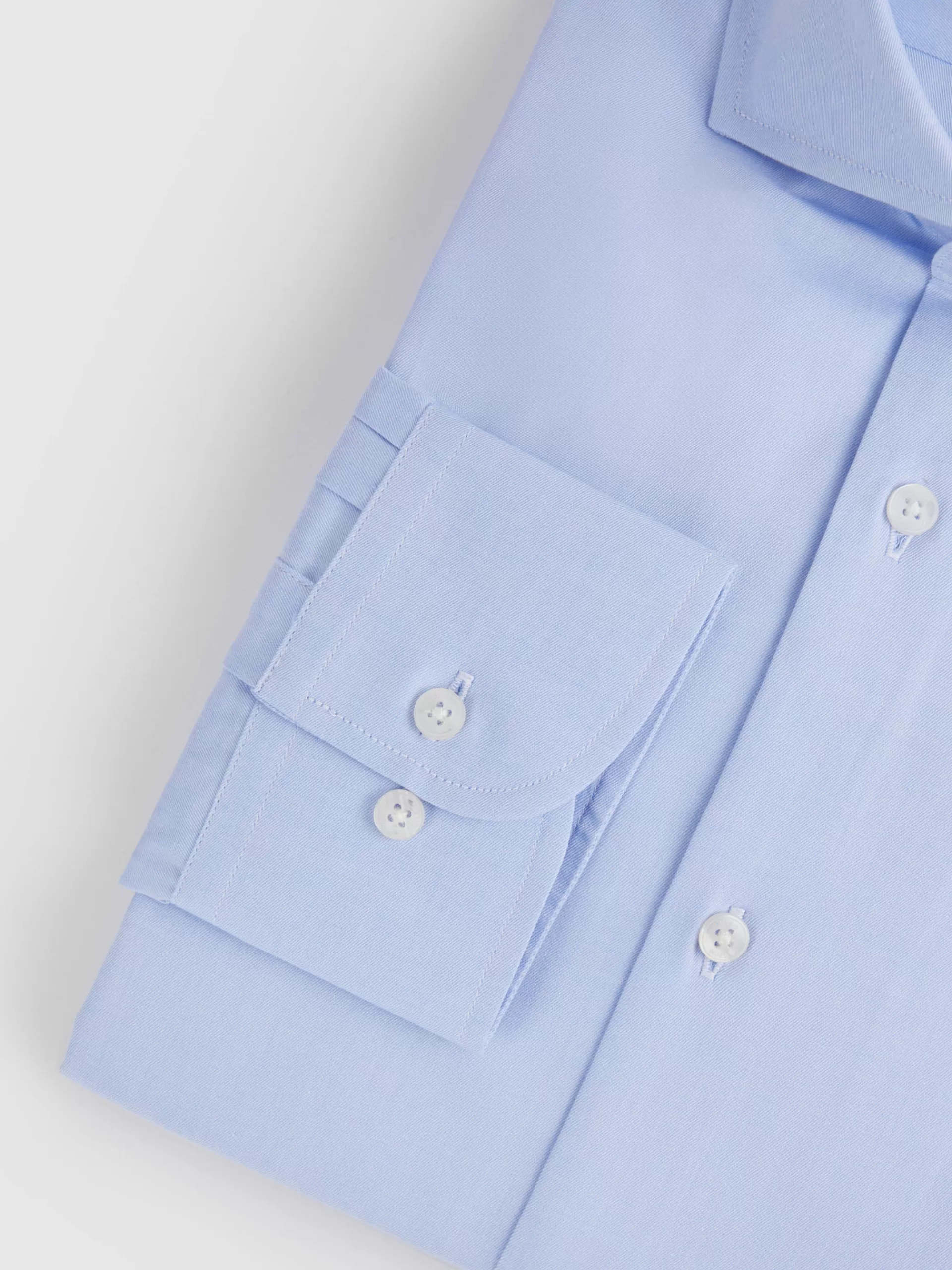 Chemise homme Alvaro Moreno en twill céleste - Promotion éclair 24h sur les chemises habillées premium