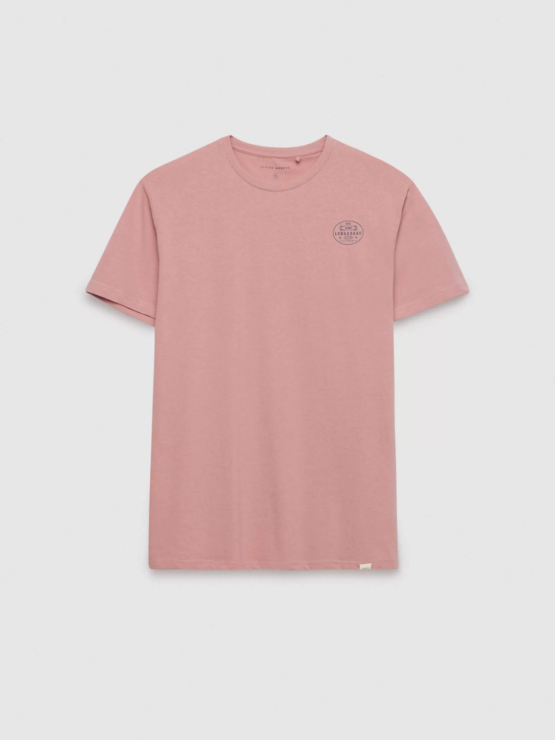 T-shirt Alvaro Moreno pour Longboard - Rose Vibrante, Confort et Style Urbain