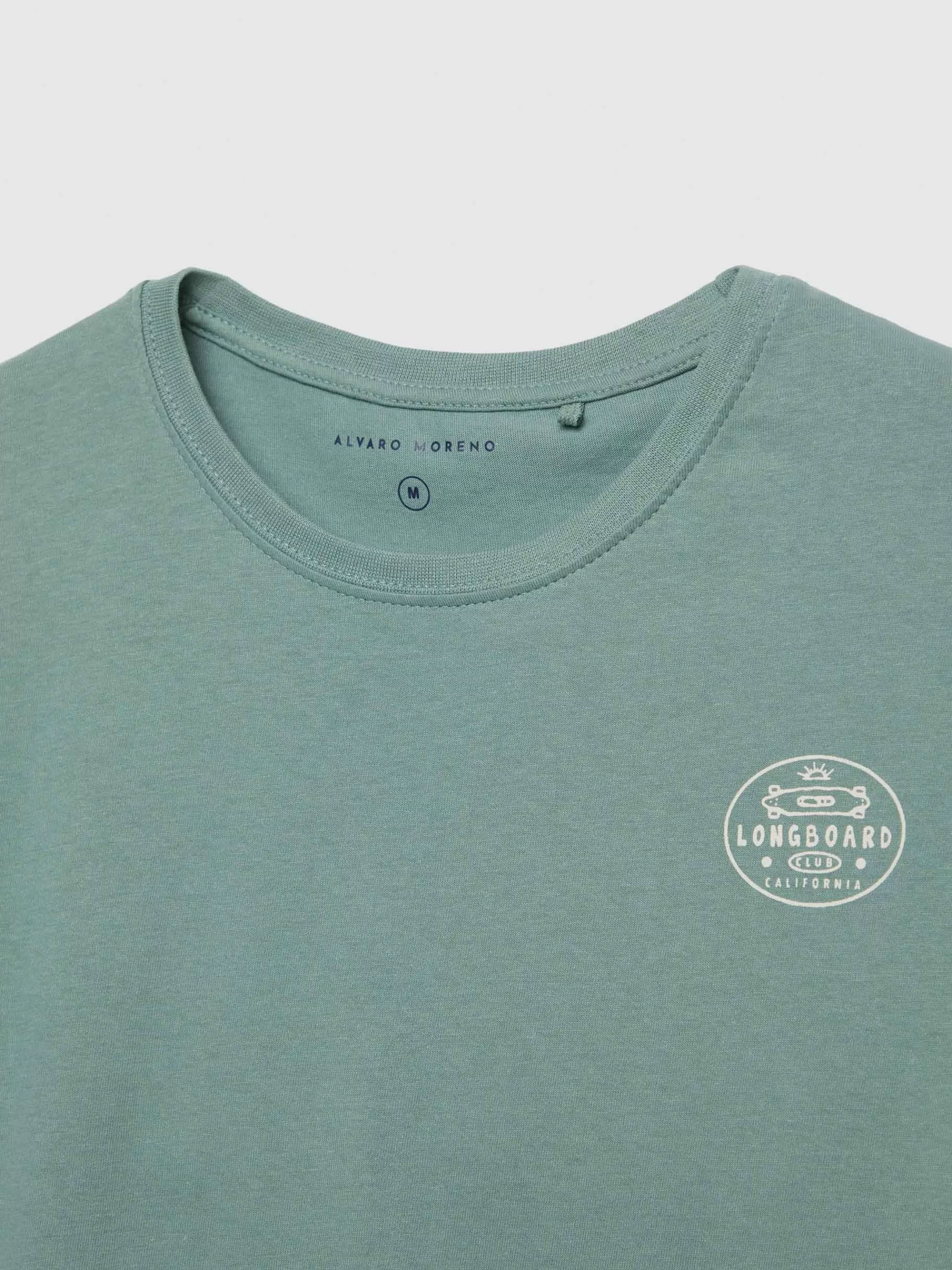 Alvaro Moreno | T-shirt Sportif Longboard Respirant - Vert Naturel pour Style Urbain Décontracté