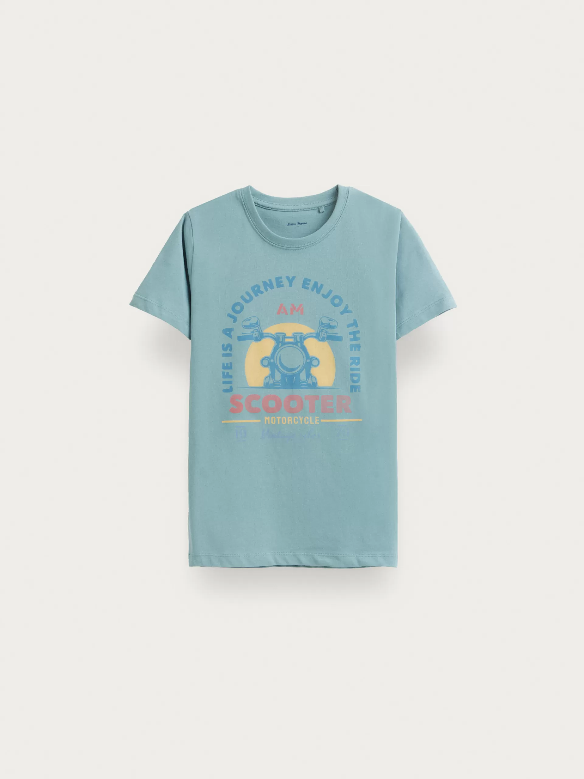 T-Shirt Scooter Sportif Alvaro Moreno - Vert Menthe pour Enfant (Style Urbain)