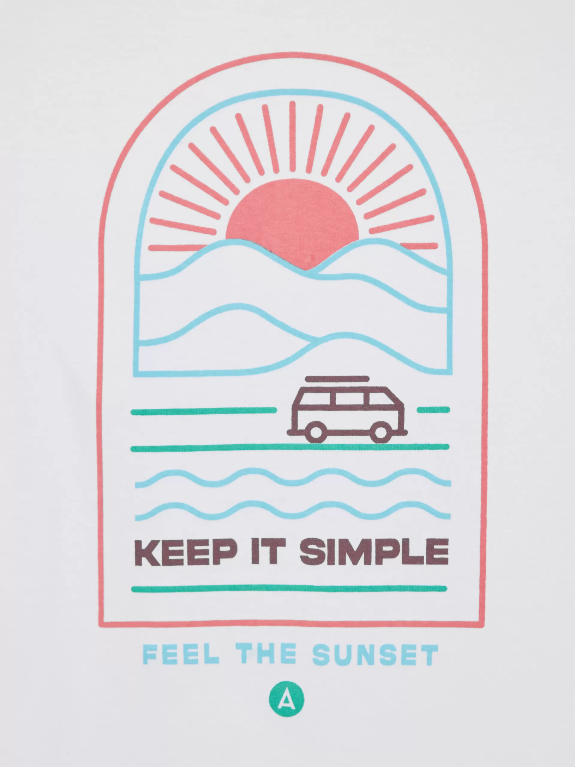 T-shirt Décontracté Coucher de Soleil Alvaro Moreno - Blanc Pur en Promotion Exclusive