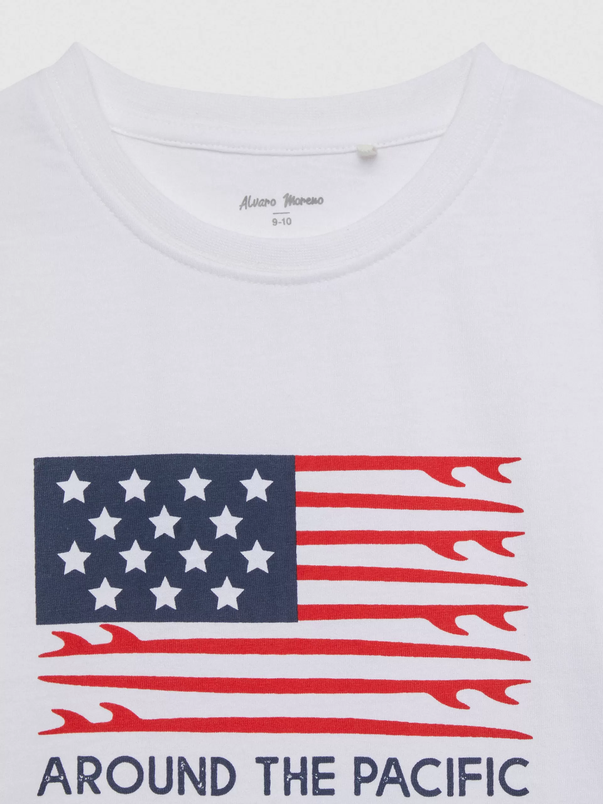 Découvrez le nouveau T-shirt sportif Alvaro Moreno pour enfants - Modèle américain en coton blanc de qualité