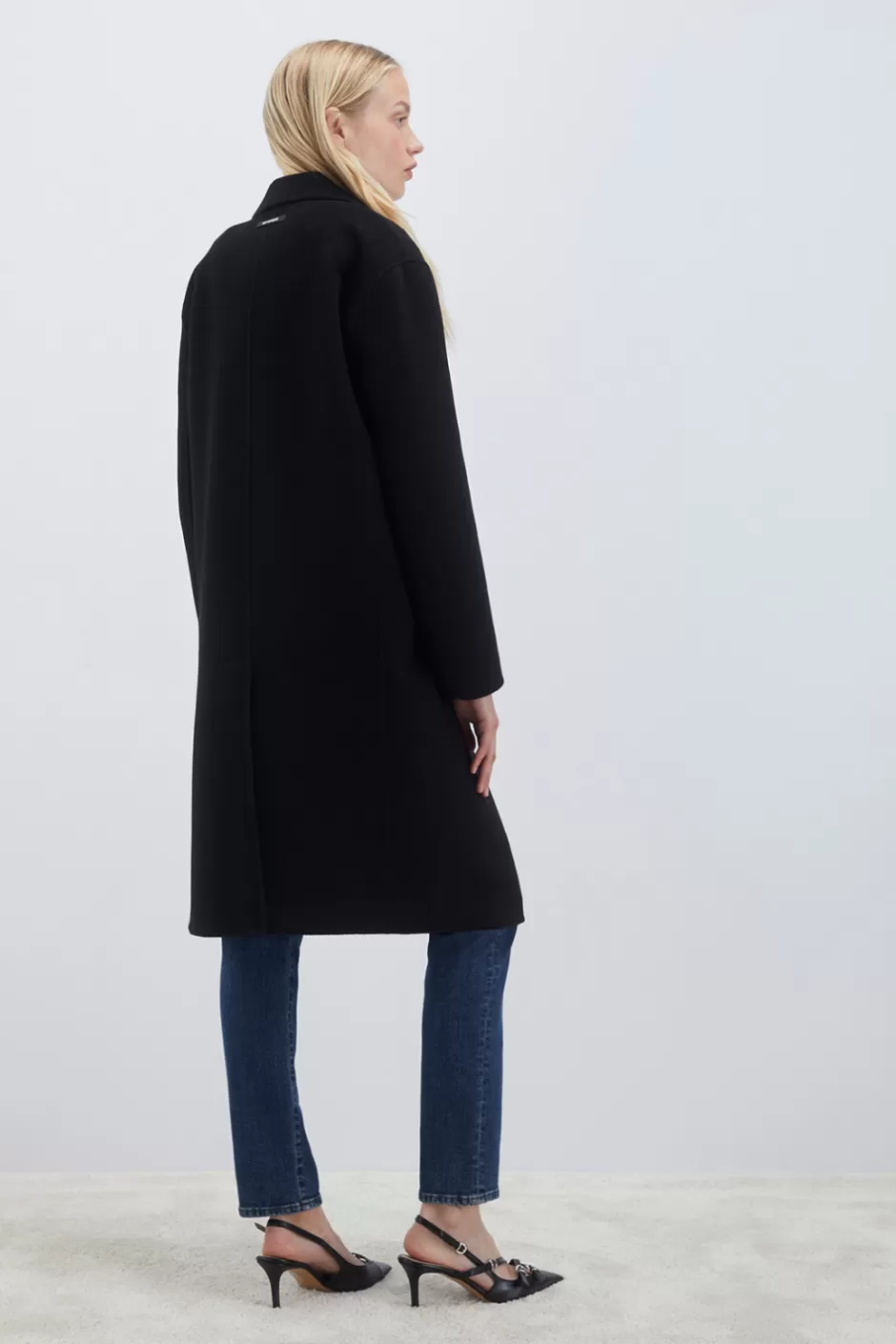 Manteau femme hiver en laine vierge à double boutonnage - Élégance intemporelle Donna Roy Rogers