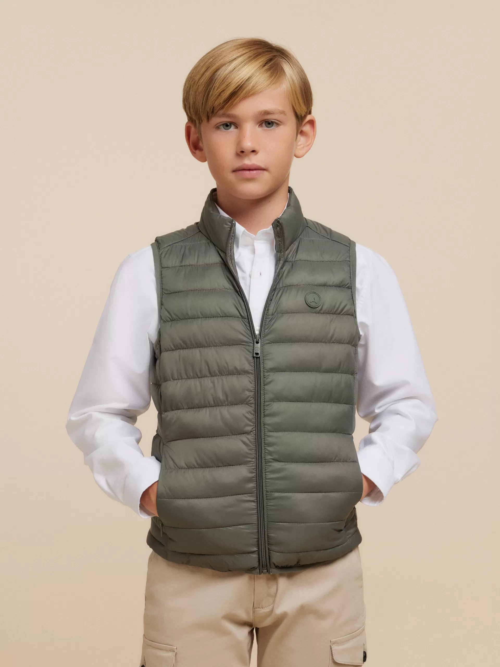 Gilet Léger Niro Enfant Alvaro Moreno - Vert Forêt Tendance | Confort Optimal 2-8 Ans