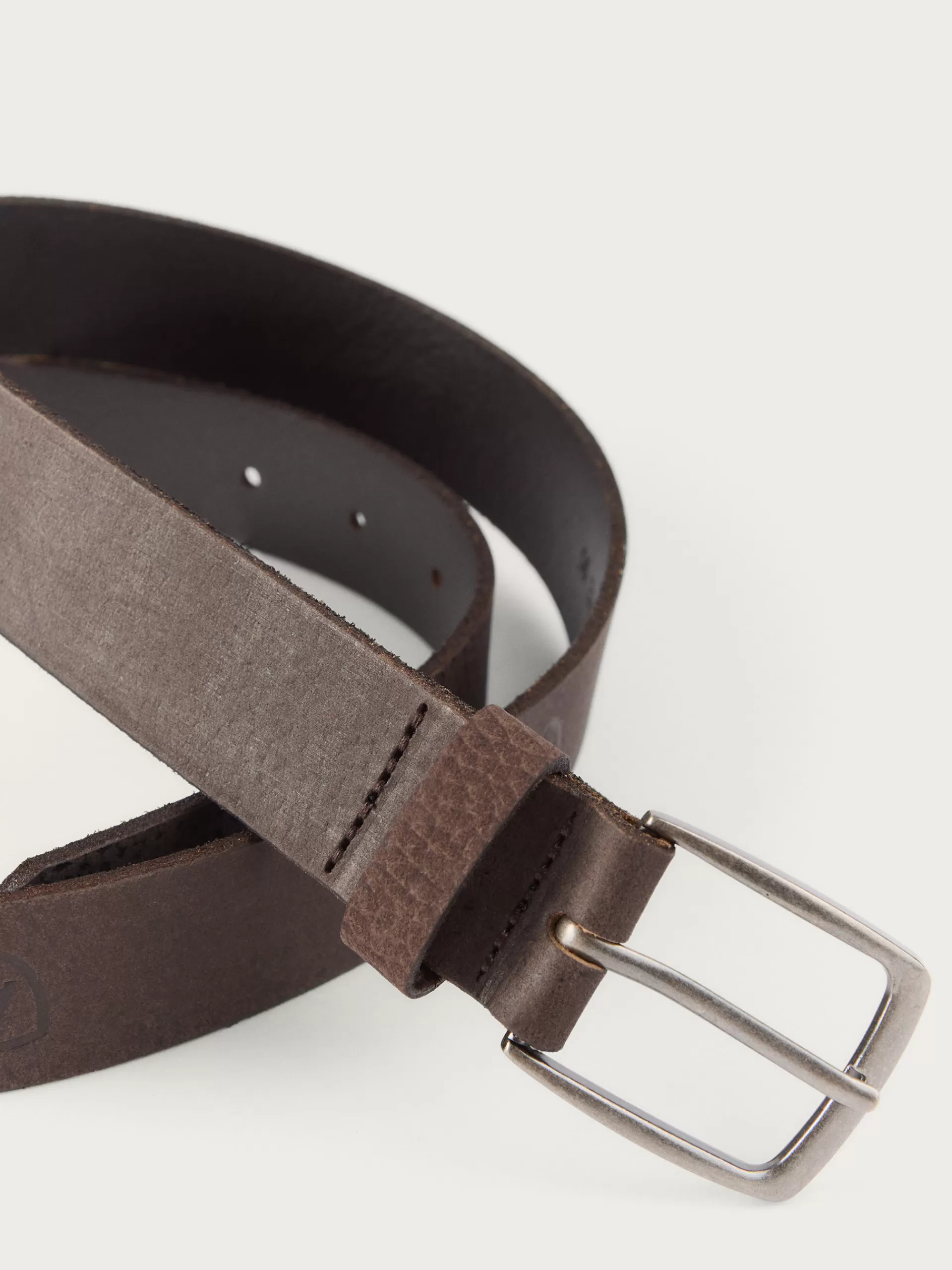 Ceinture Alvaro Moreno en Cuir Véritable avec Logo Emblématique - Brun Classique (Promotion Limitée)