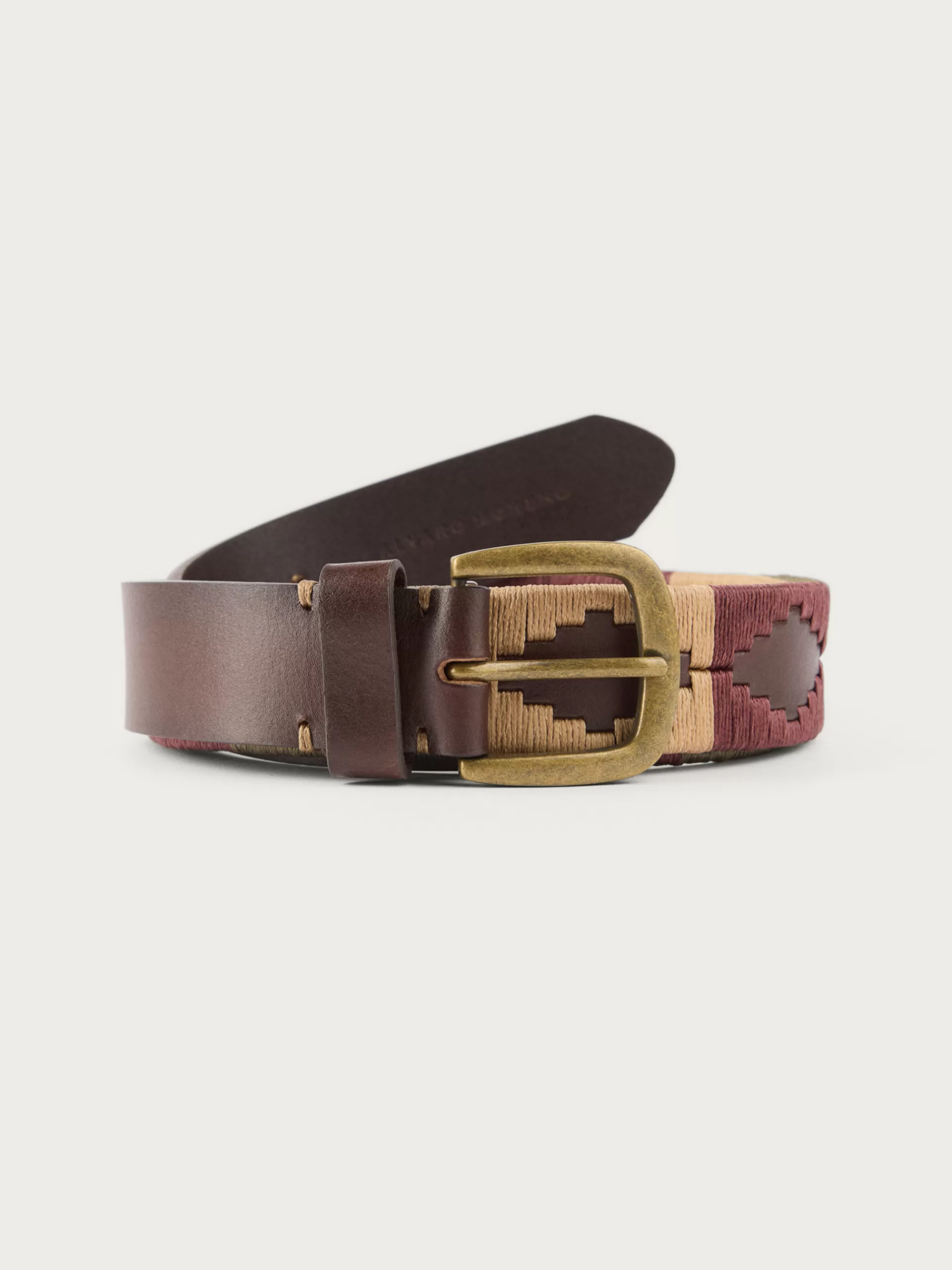 Ceinture en Cuir Véritable Pampa Bordeaux - Marque Alvaro Moreno - Style Urbain Élégant à Prix Attractif