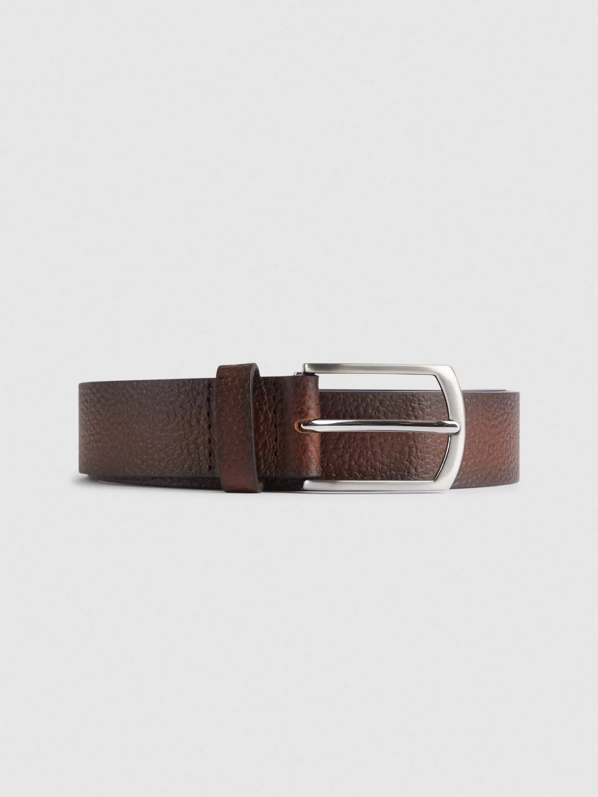 Ceinture Alvaro Moreno en Cuir Rustique Marron - Style Intemporel et Fabrication Artisanale