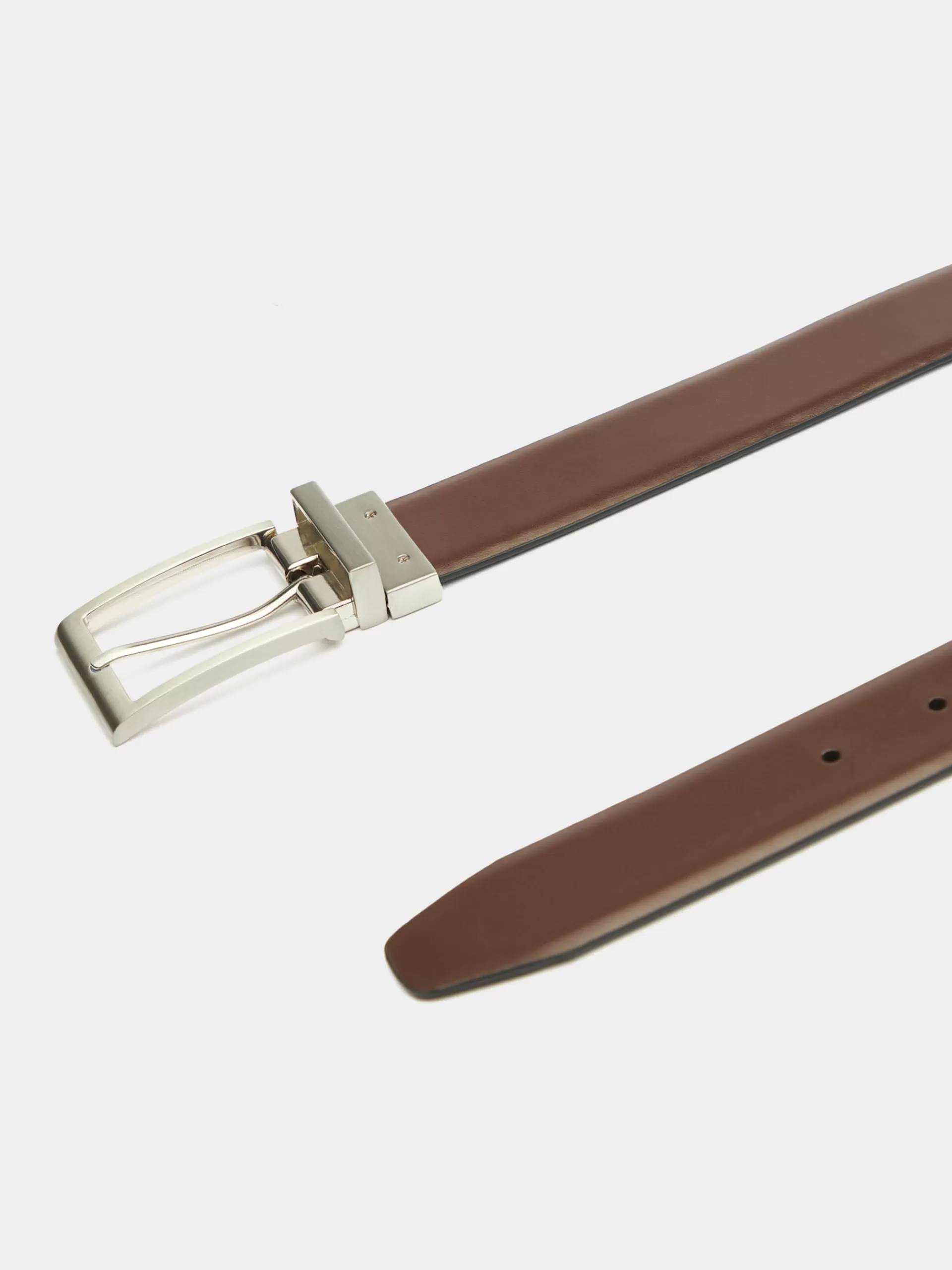 Ceinture réversible Alvaro Moreno en cuir véritable - Noir classique intemporel