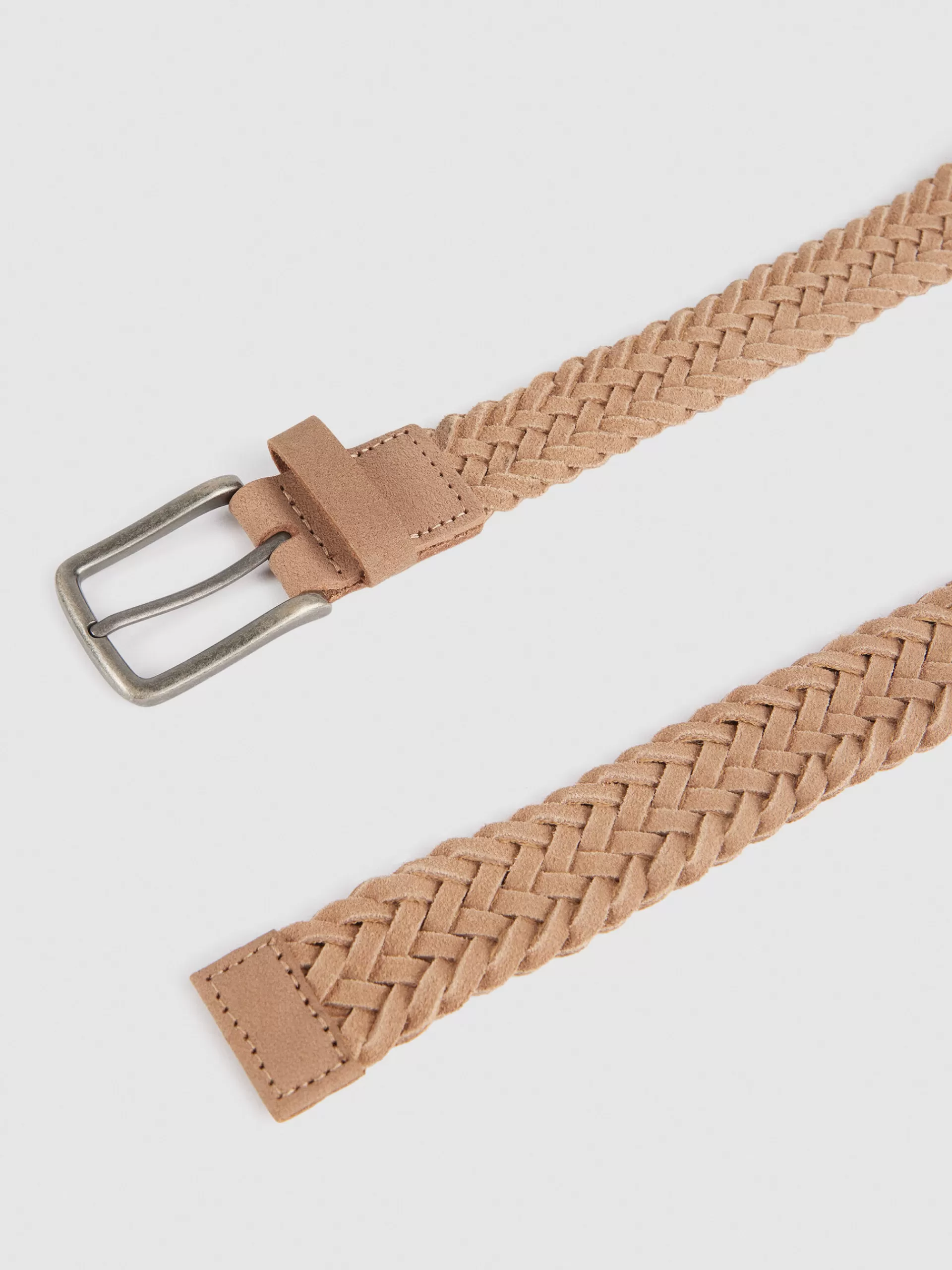 Ceinture Tressée Alvaro Moreno en Serge Sable - Édition Limitée pour Look Décontracté-Chic