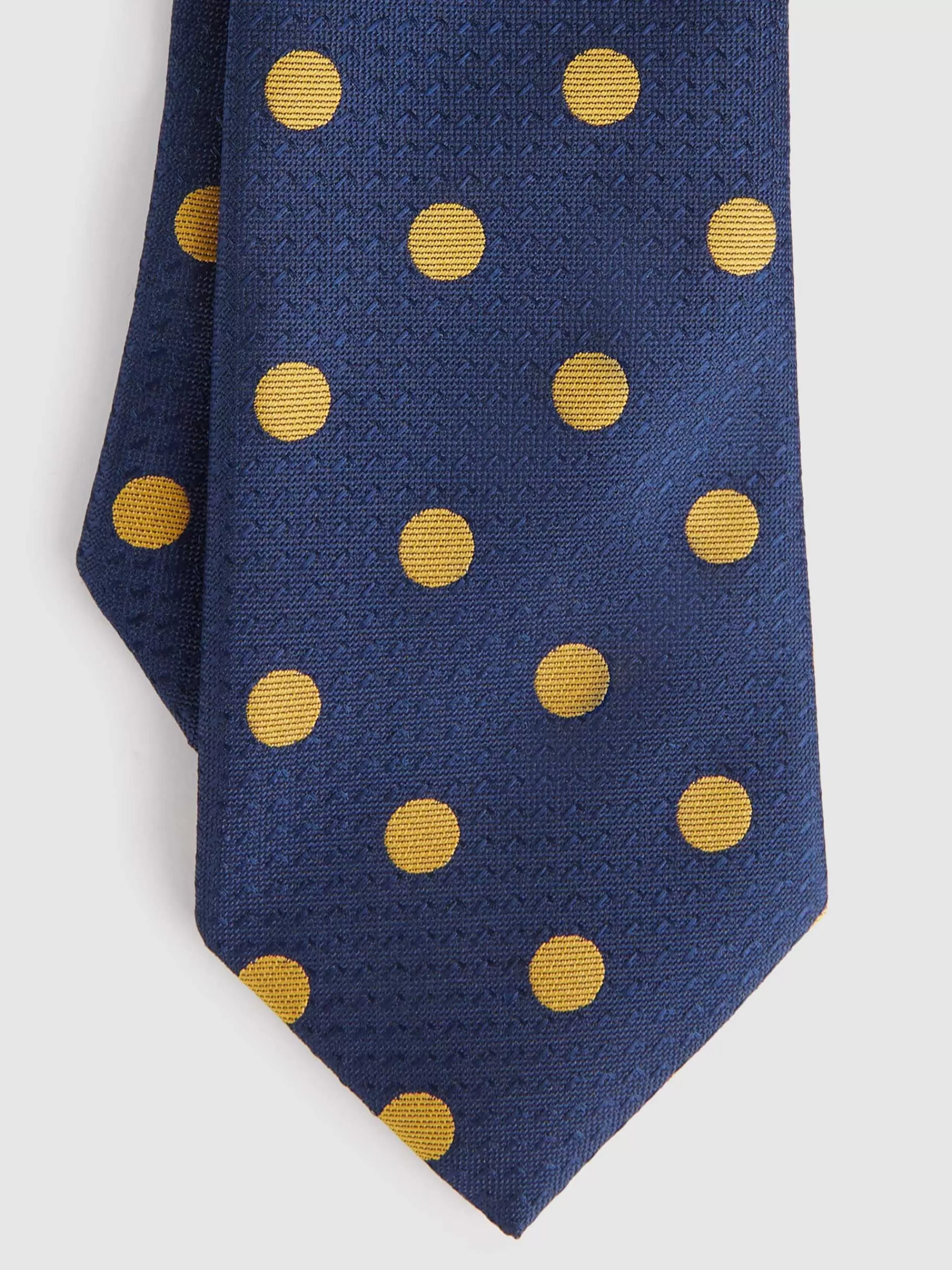 Cravate en Soie Jacquard pour Homme - Collection Álvaro Moreno | Motif Artisanal Unique | Ton Doré Moutarde Élégant | Accessoire Mode Haut de Gamme