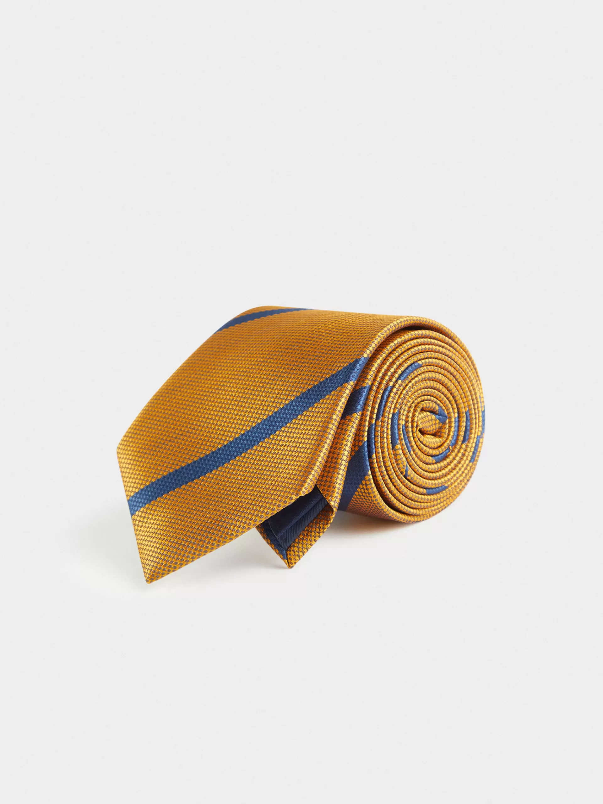 Cravate en Soie Jacquard Élégante - Jaune Moutarde | Collection Printemps par Alvaro Moreno | Style Moderne & Confortable