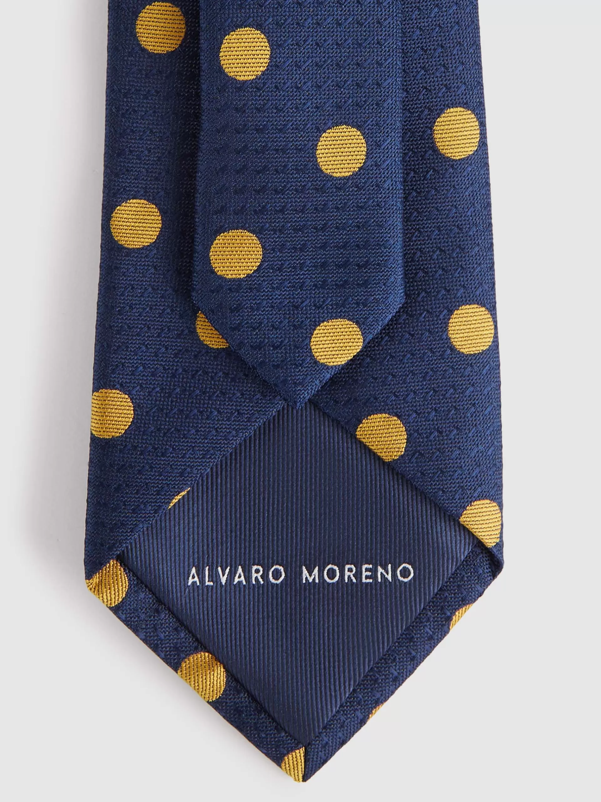 Cravate en Soie Jacquard pour Homme - Collection Álvaro Moreno | Motif Artisanal Unique | Ton Doré Moutarde Élégant | Accessoire Mode Haut de Gamme