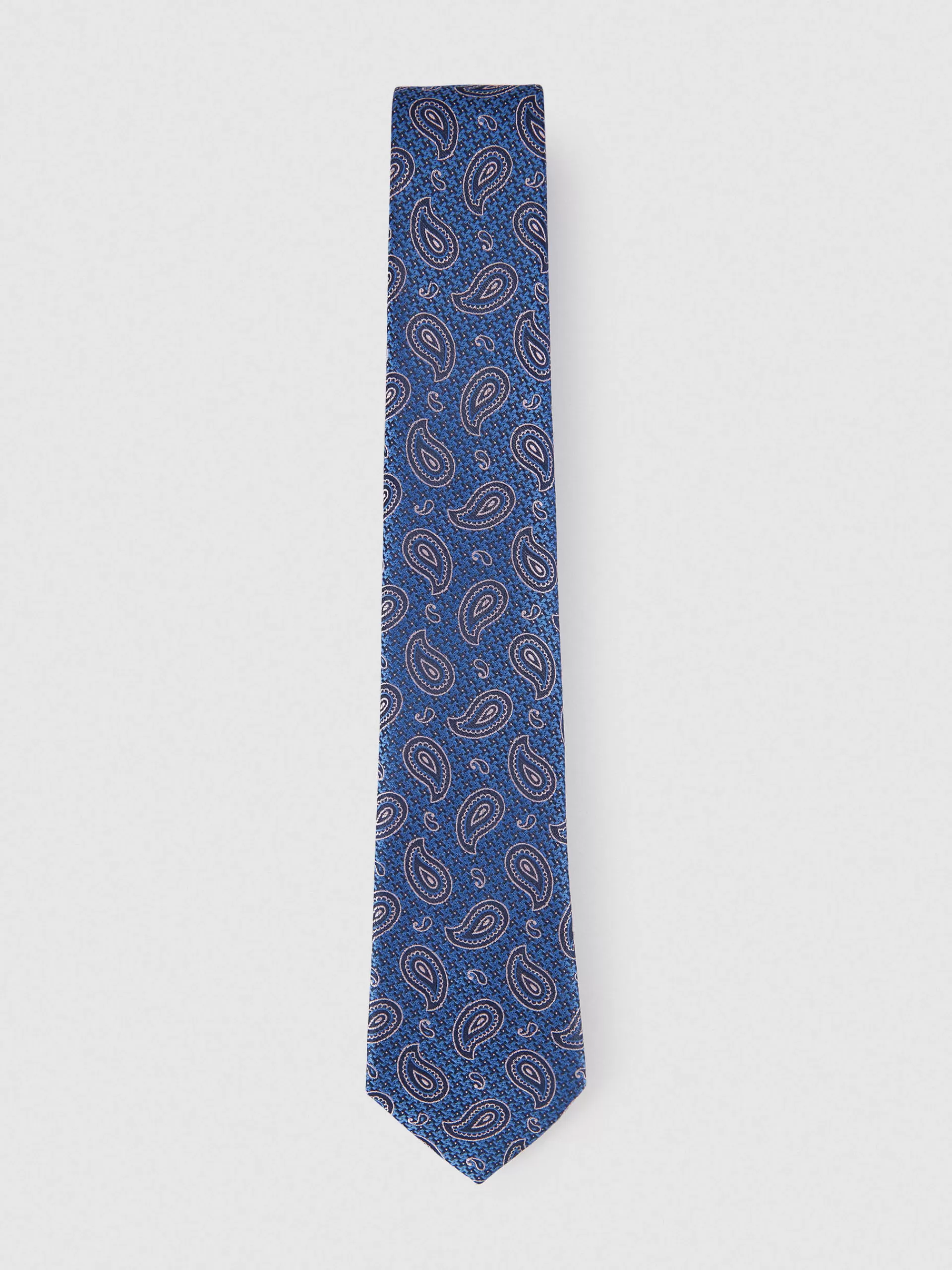 Cravate Jacquard Alvaro Moreno - Bleu Saphir Élégant en Soie - Collection Printemps Exclusive