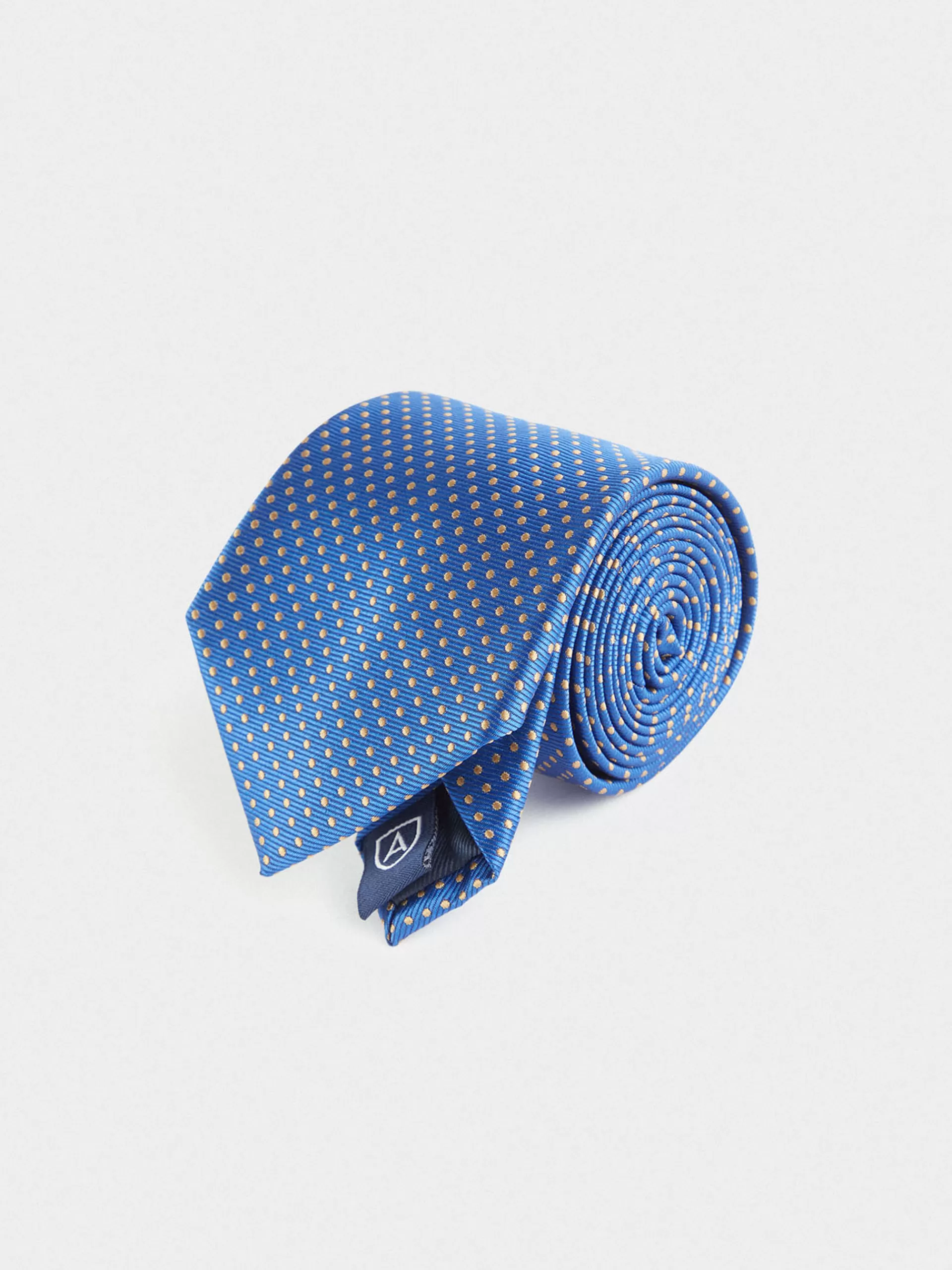 Cravate Jacquard MF Alvaro Moreno - Bleu nuit élégant en soie premium à motif artisanal