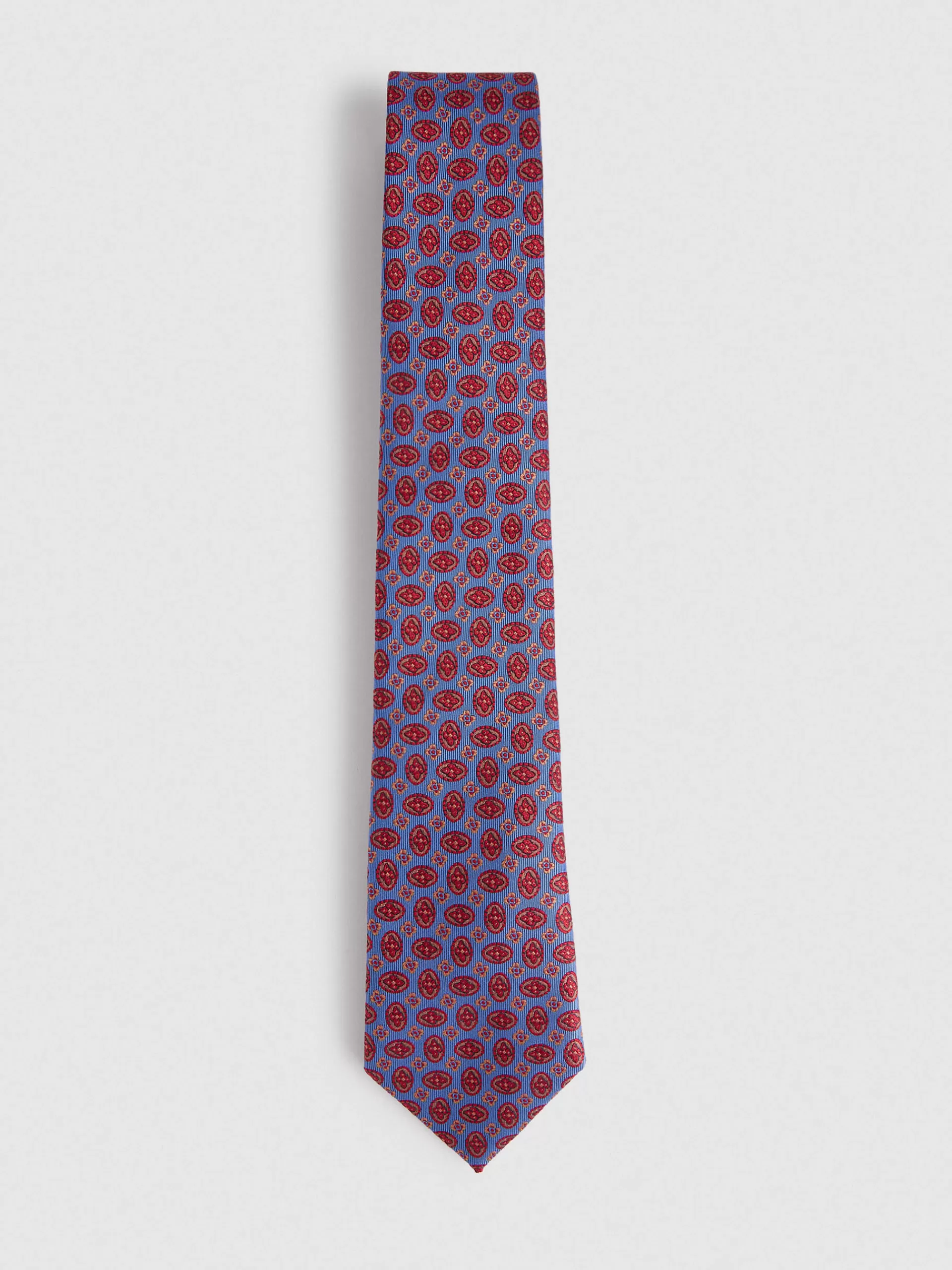 Cravate Jacquard Alvaro Moreno - Bleu Élégant en Soie Souple - Collection Printemps 2024