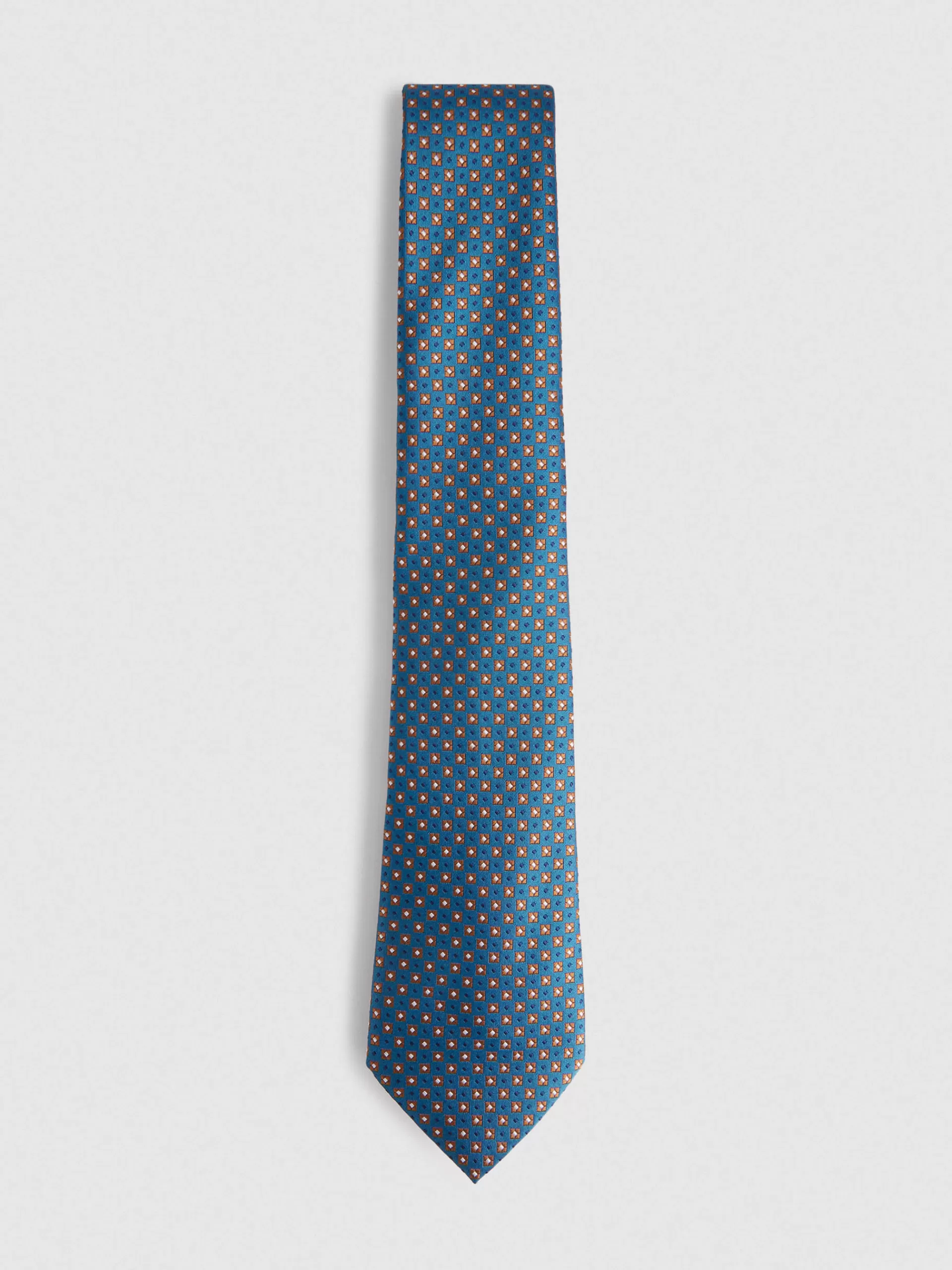 Cravate Jacquard Luxueuse Bleu Azur - Modèle Signature Alvaro Moreno MF