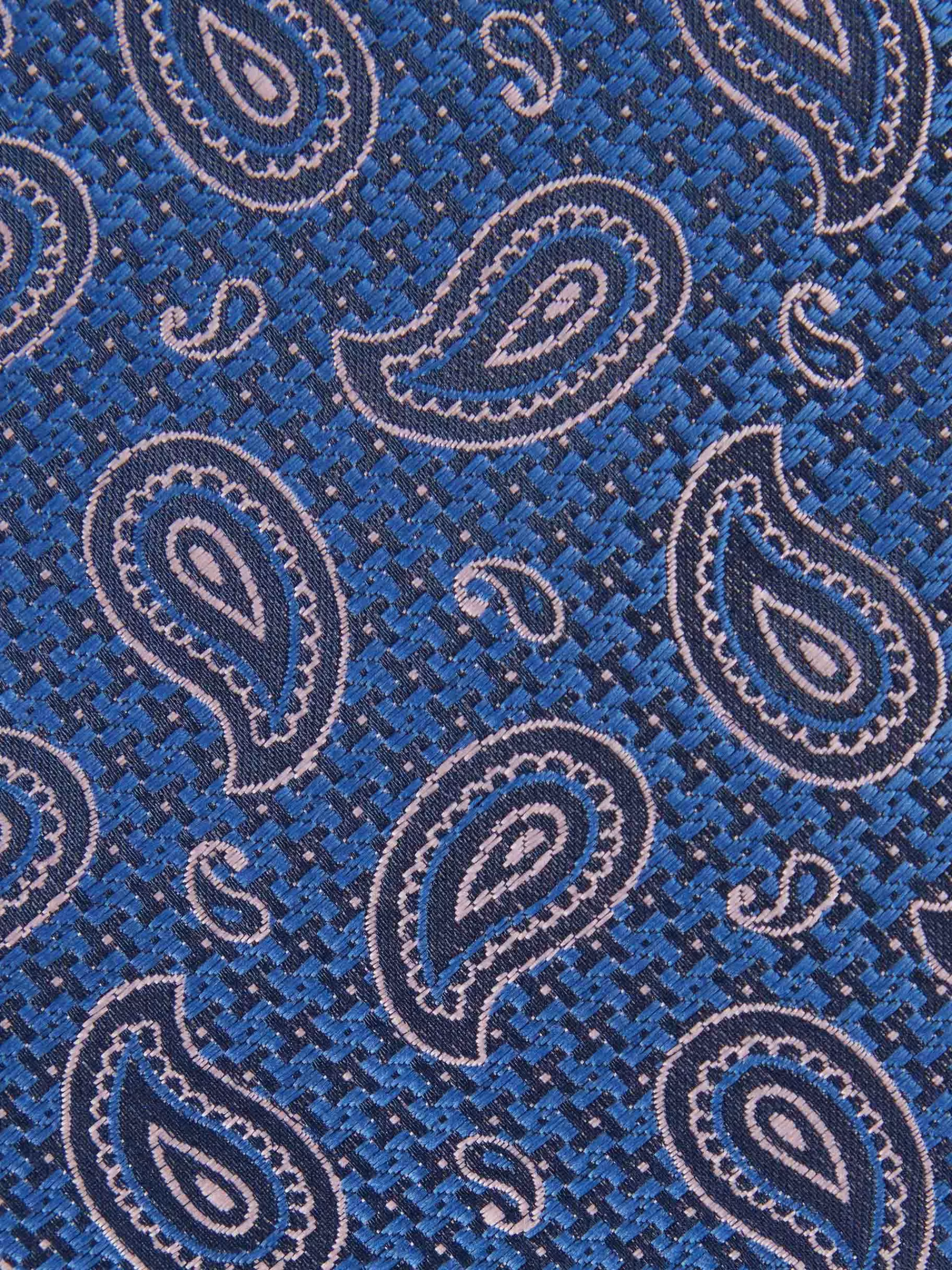 Cravate Jacquard Alvaro Moreno - Bleu Saphir Élégant en Soie - Collection Printemps Exclusive