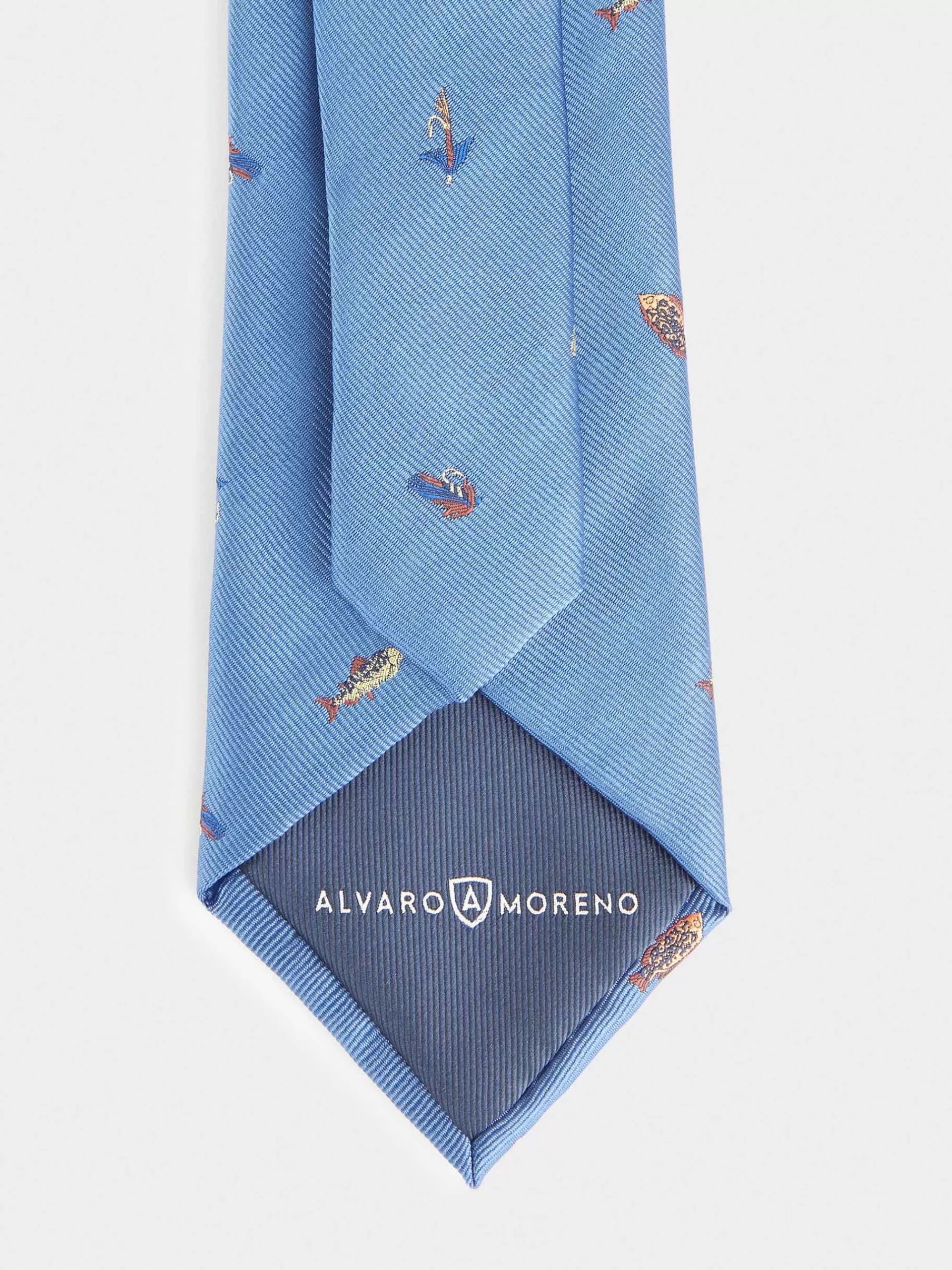 Cravate Alvaro Moreno en Jacquard - Bleu Électrique | Modèle Haut de Gamme en Promotion
