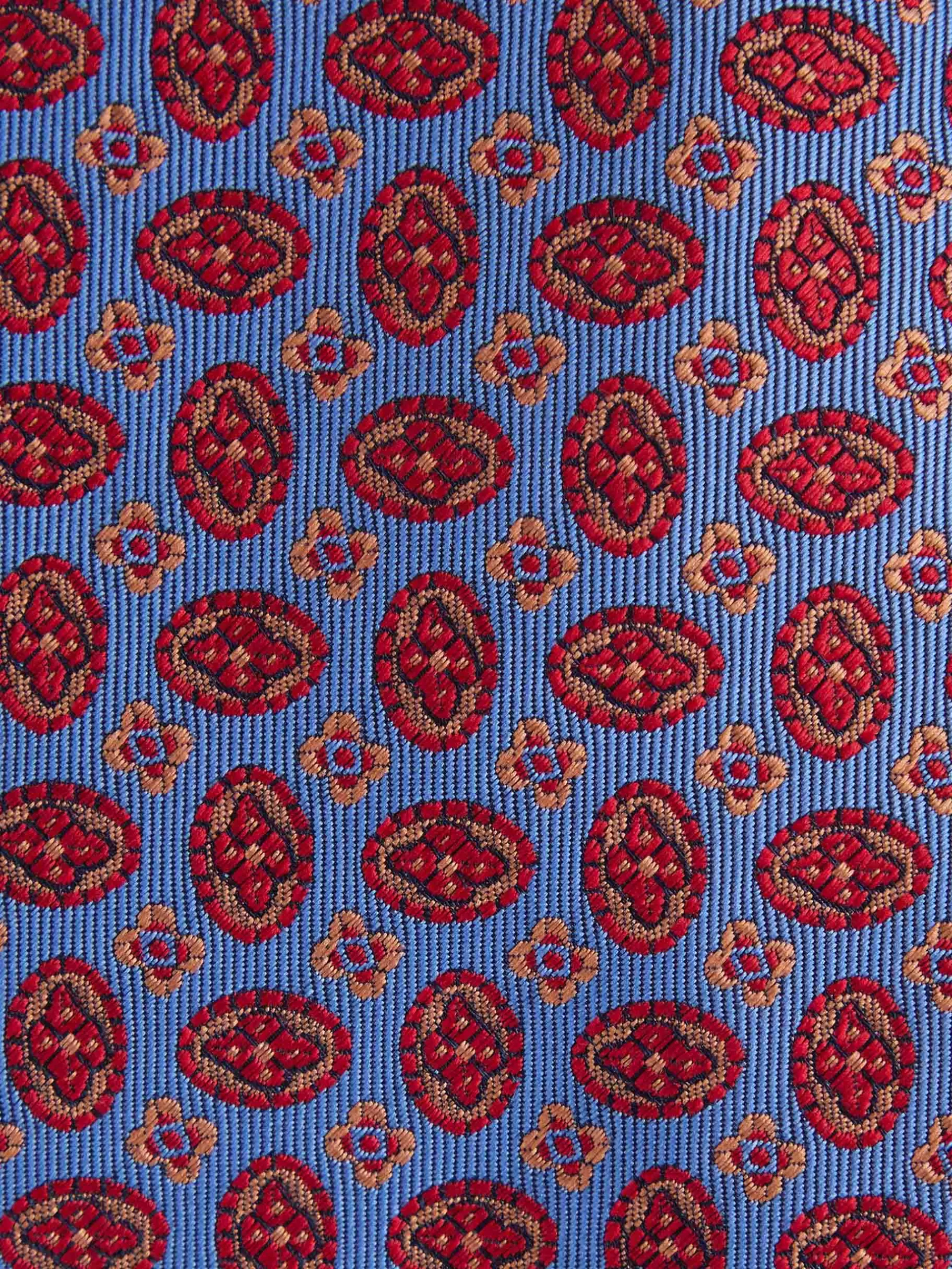 Cravate Jacquard Alvaro Moreno - Bleu Élégant en Soie Souple - Collection Printemps 2024