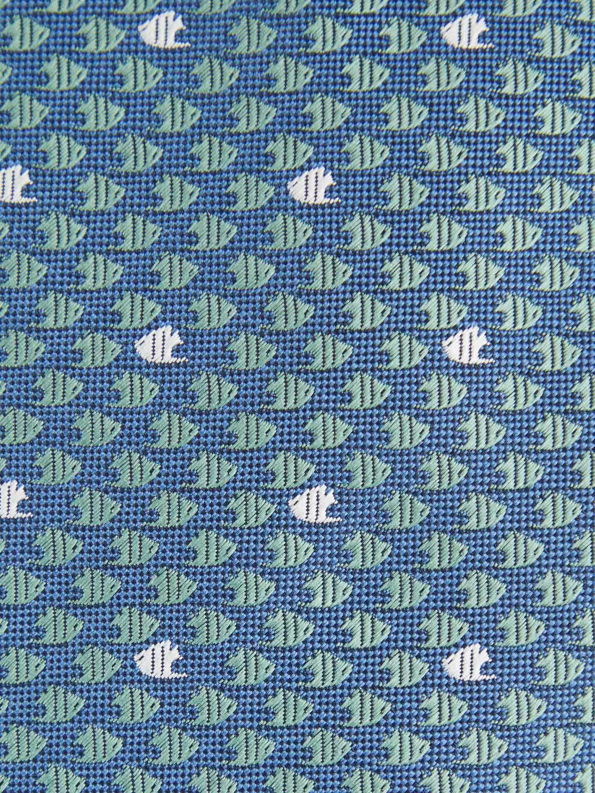 Alvaro Moreno - Cravate Jacquard MF en Soie Bleu Saphir - Élégance à Prix Accessible